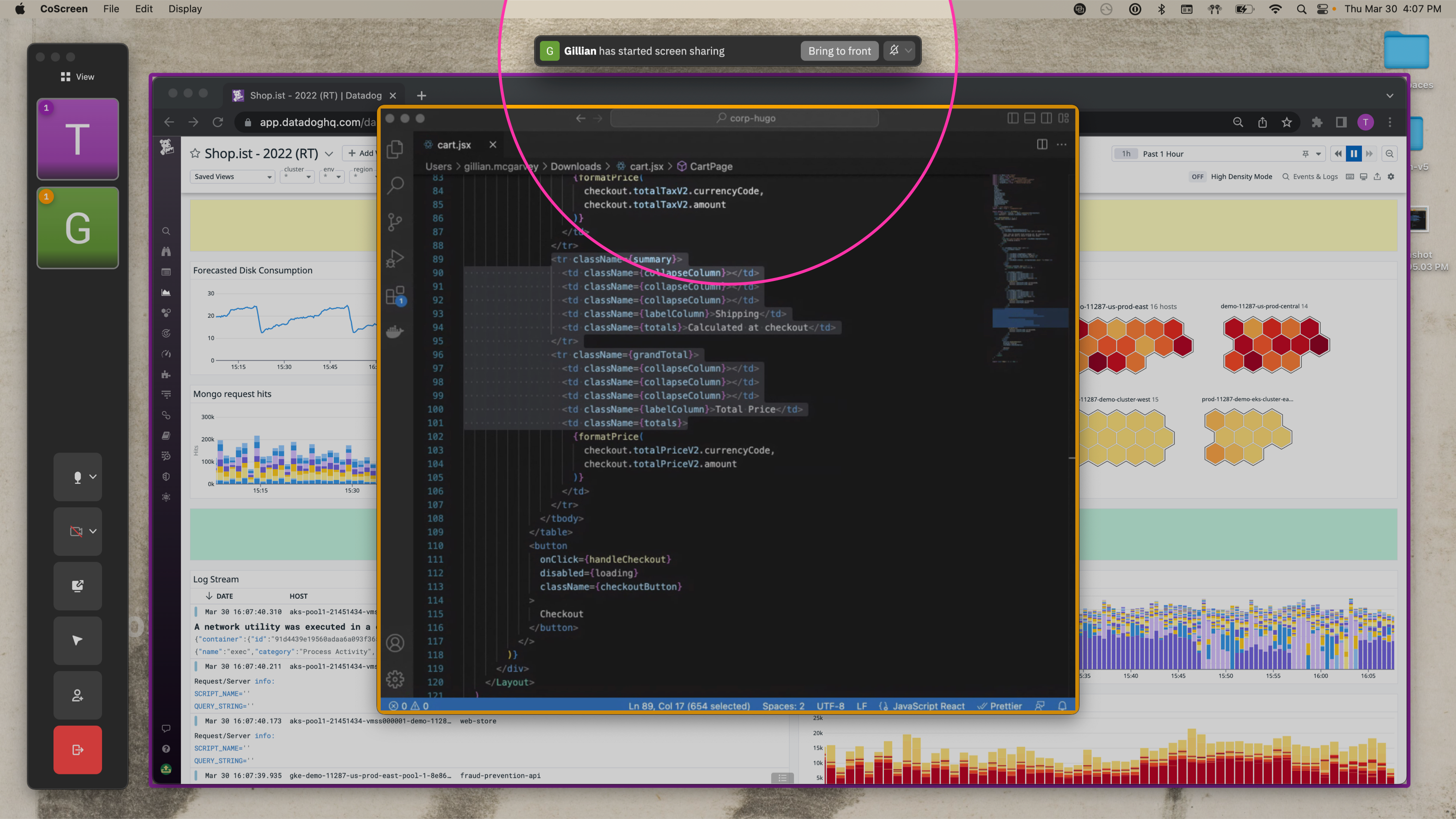 Bring new shared windows to the front automatically