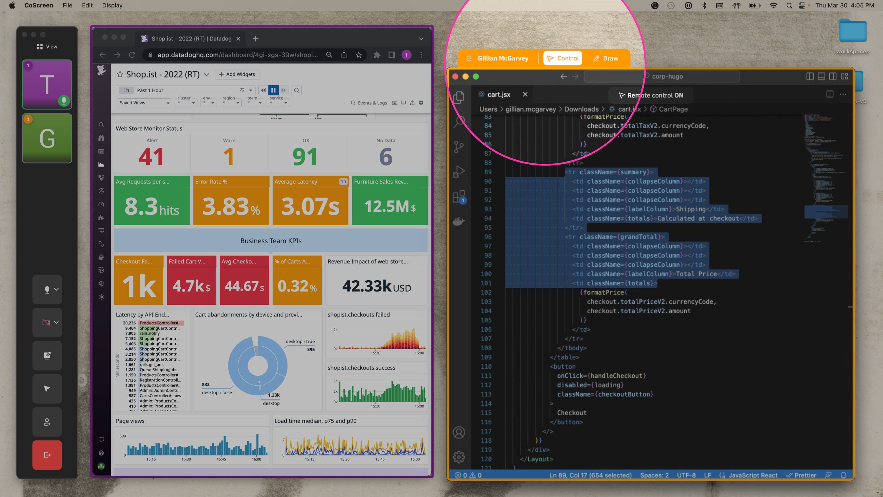 Toggle remote access to avoid accidental changes in your collaborators' windows Toggle remote access to avoid accidental changes in your collaborators' windows