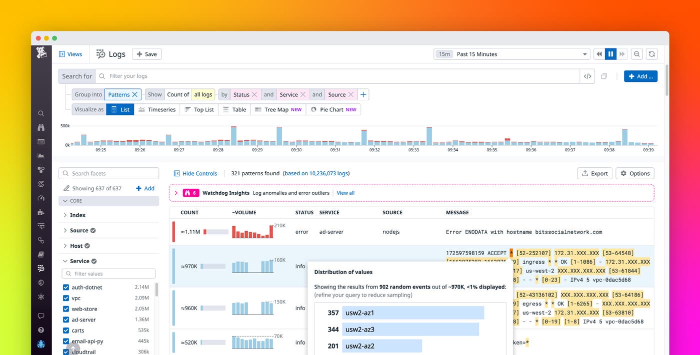 Discover the values behind log patterns with Pattern Inspector Discover the values behind log patterns with Pattern Inspector