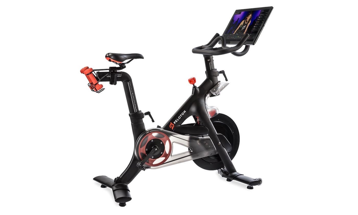 The Peloton bike features a touchscreen display for real-time interactivity The Peloton bike features a touchscreen display for real-time interactivity