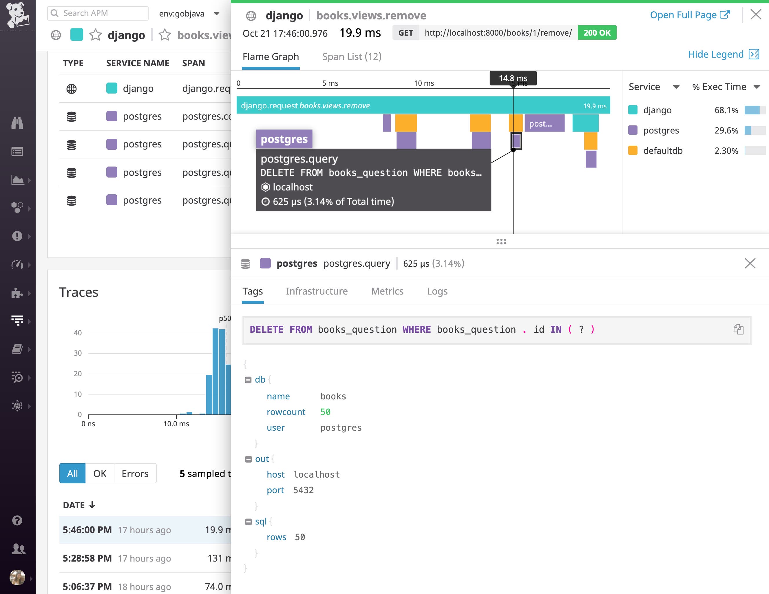 monitor PostgreSQL queries in full context with each request to your application with Datadog APM monitor PostgreSQL queries in full context with each request to your application with Datadog APM