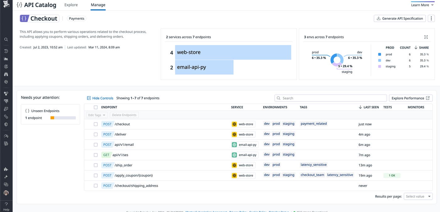 Datadog API Catalog to identify API security risks Datadog API Catalog to identify API security risks