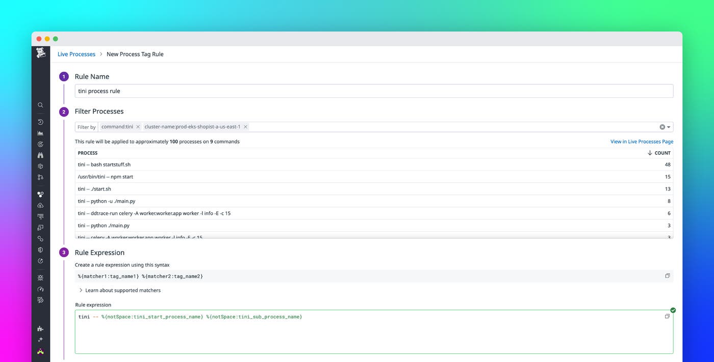 Increase visibility into your infrastructure processes with Process Tag Rules Increase visibility into your infrastructure processes with Process Tag Rules