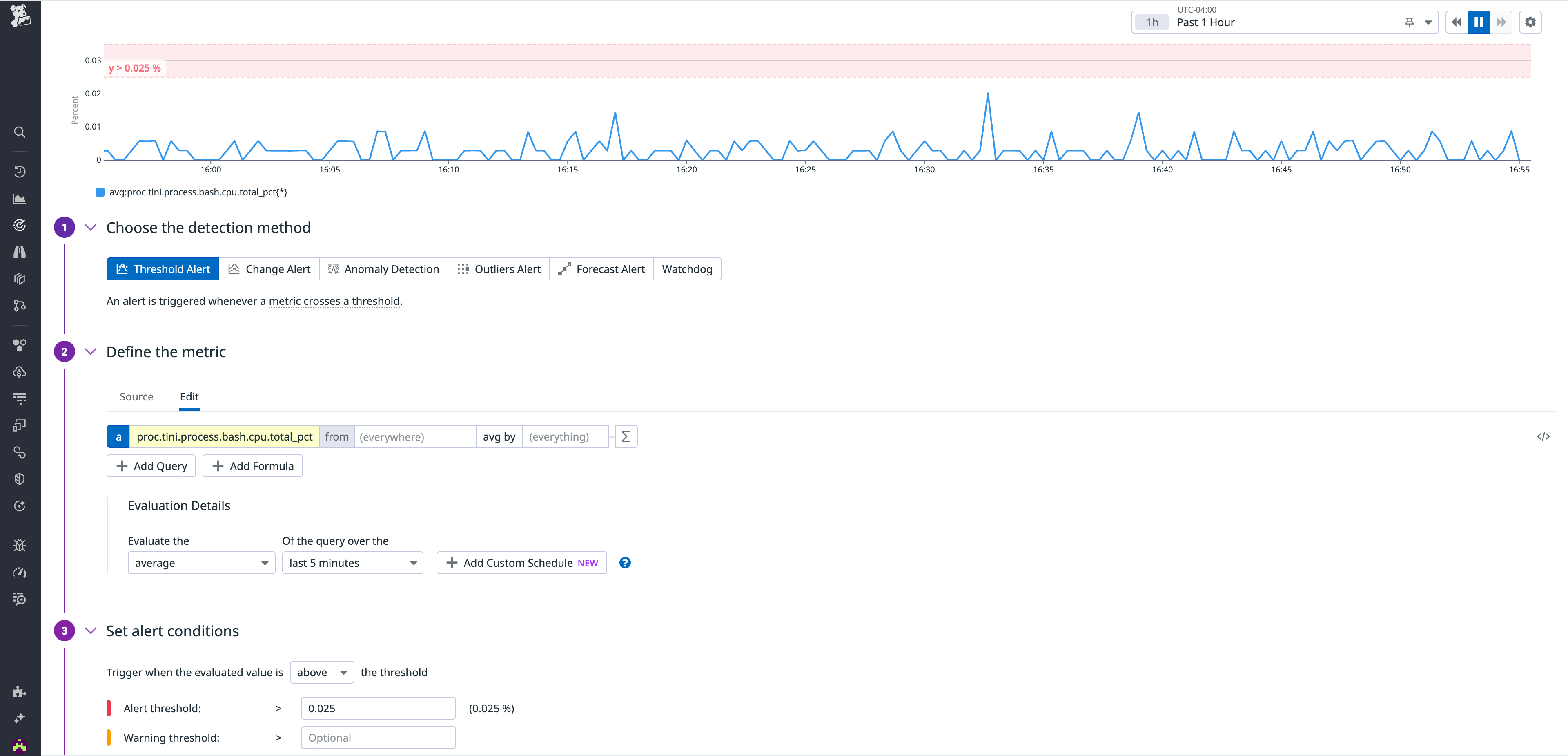 Scope metric monitors to focus on processes grouped by your custom tags
