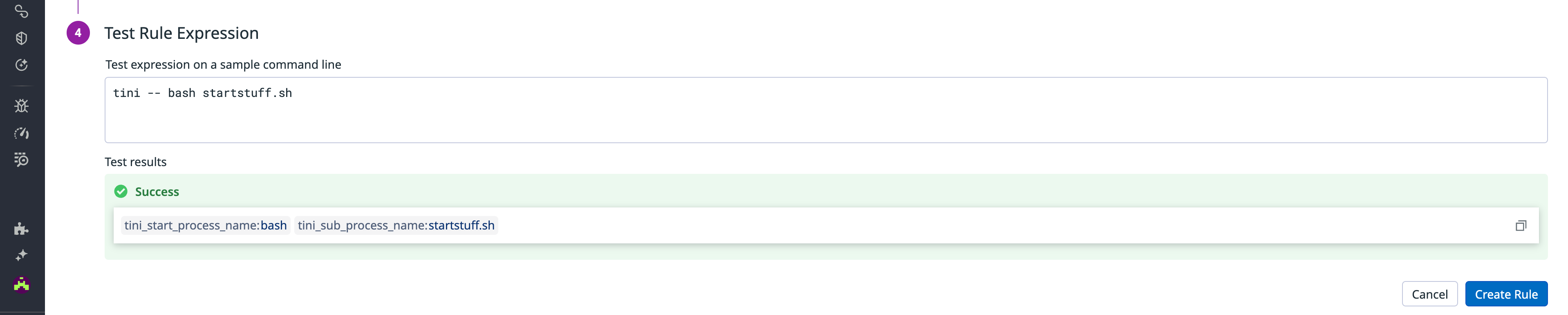 Test your process tag rule expression in the Datadog UI