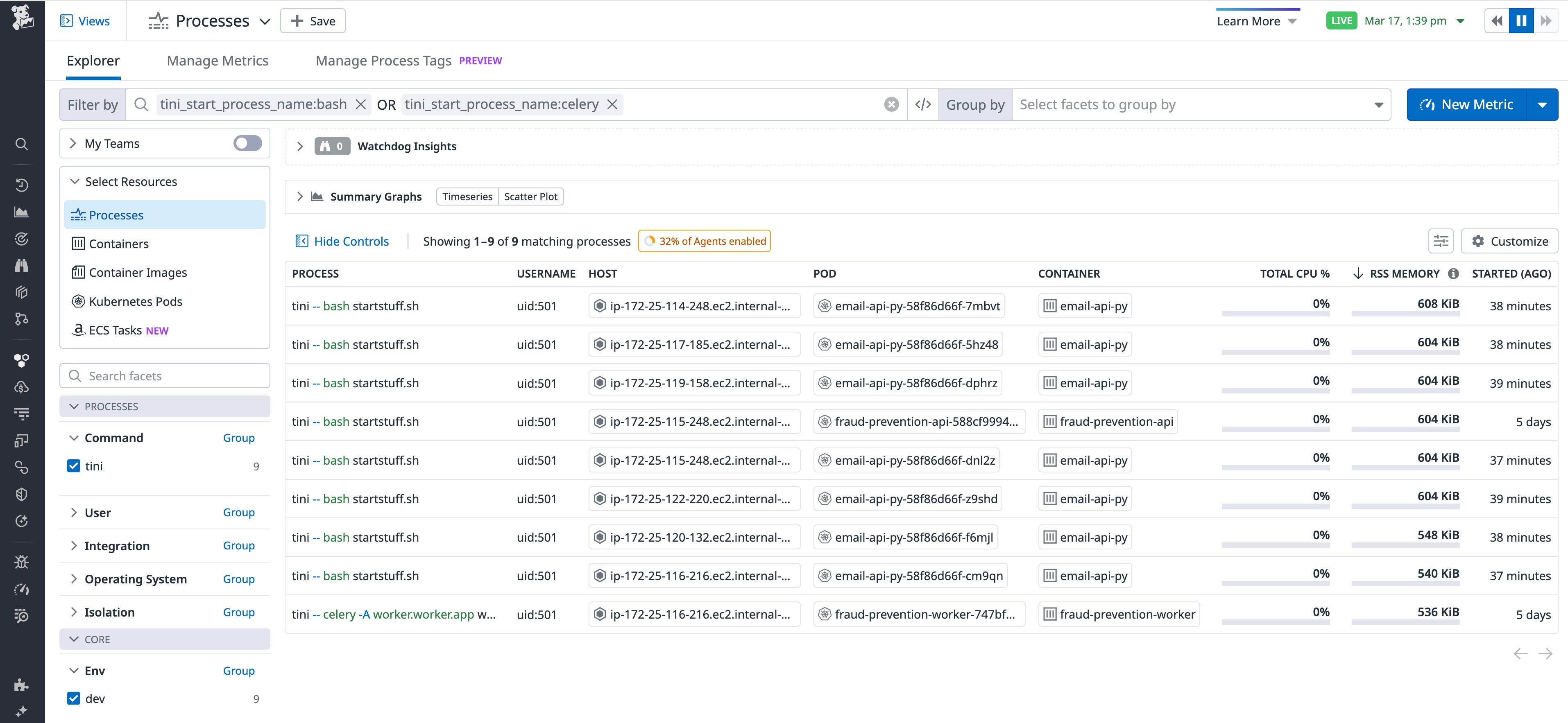 List of processes based on a newly created process tag rule List of processes based on a newly created process tag rule