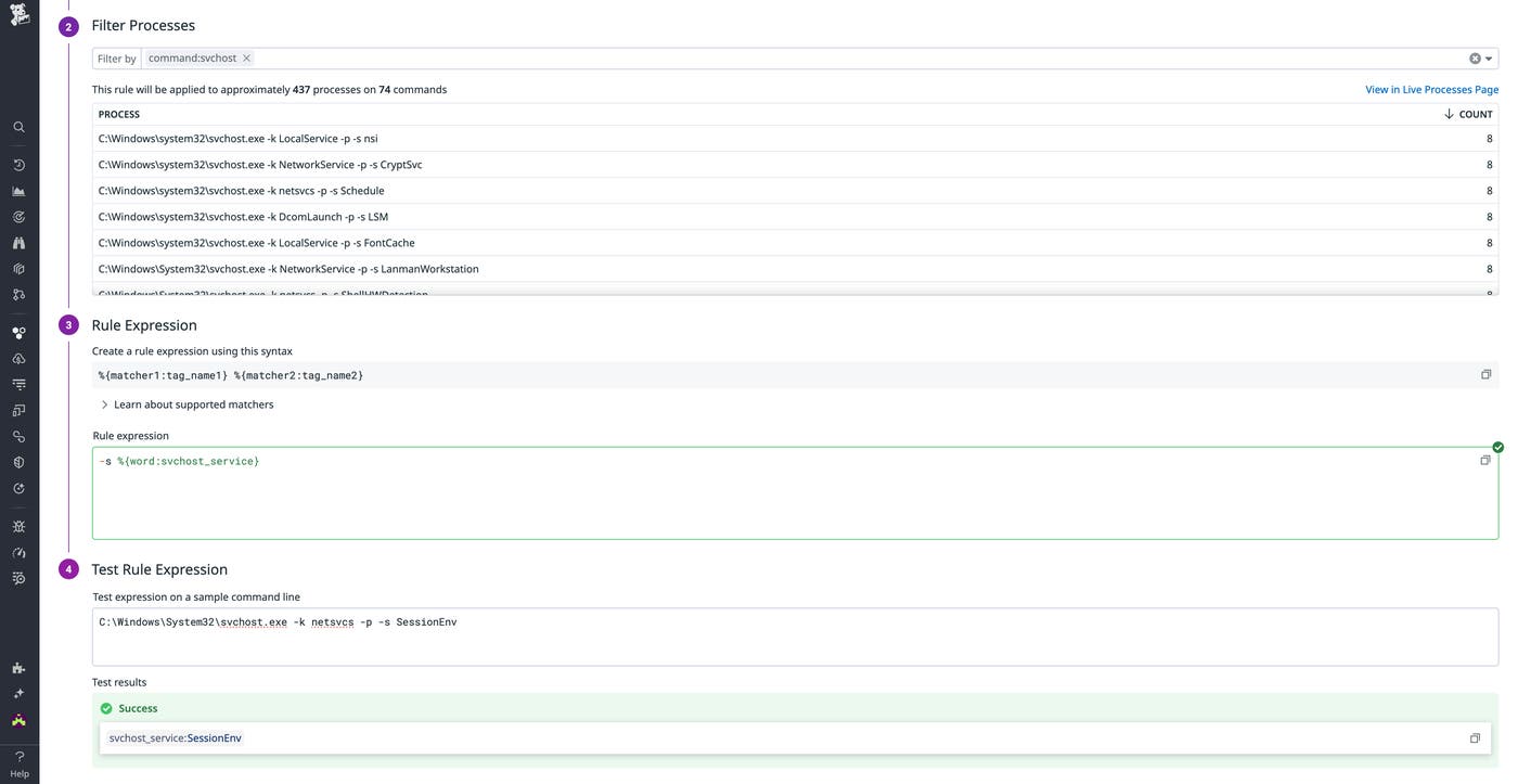 Monitor processes running on specific services with Process Tag Rules Monitor processes running on specific services with Process Tag Rules