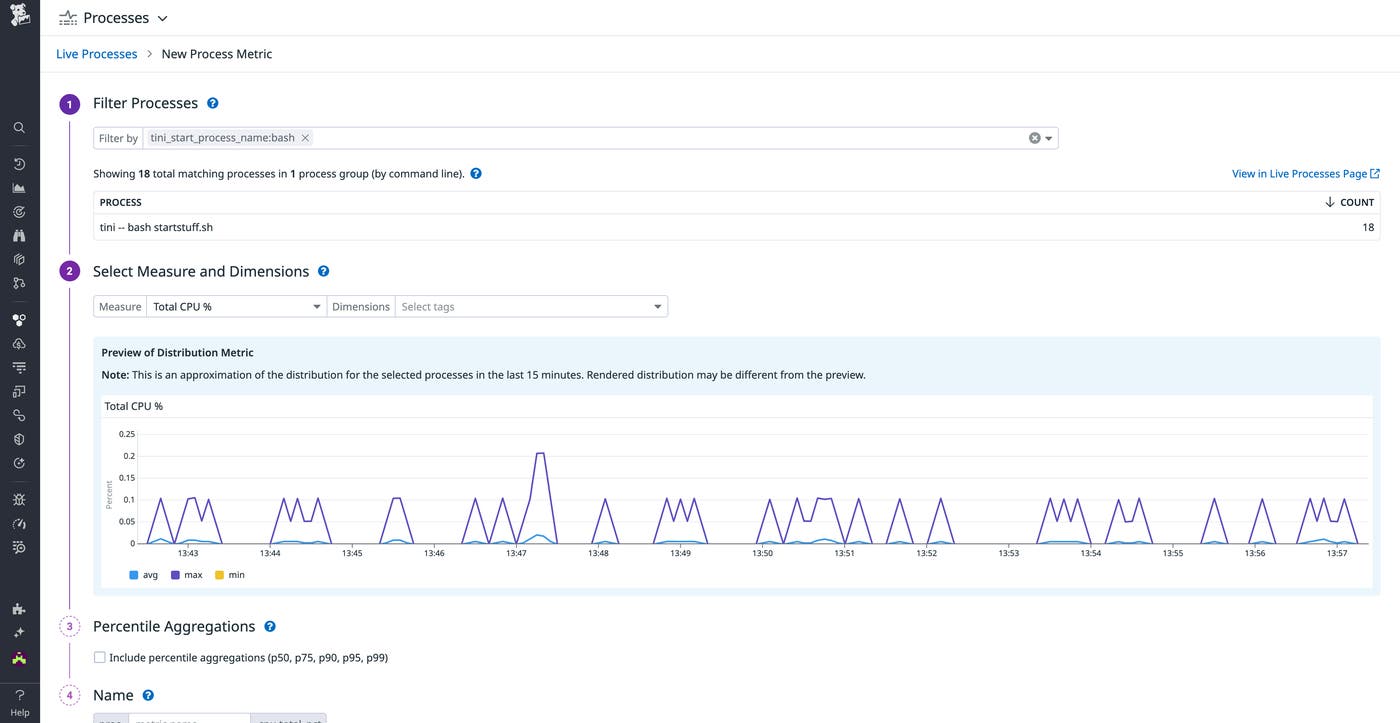 Customize the dimensions for new process metrics Customize the dimensions for new process metrics