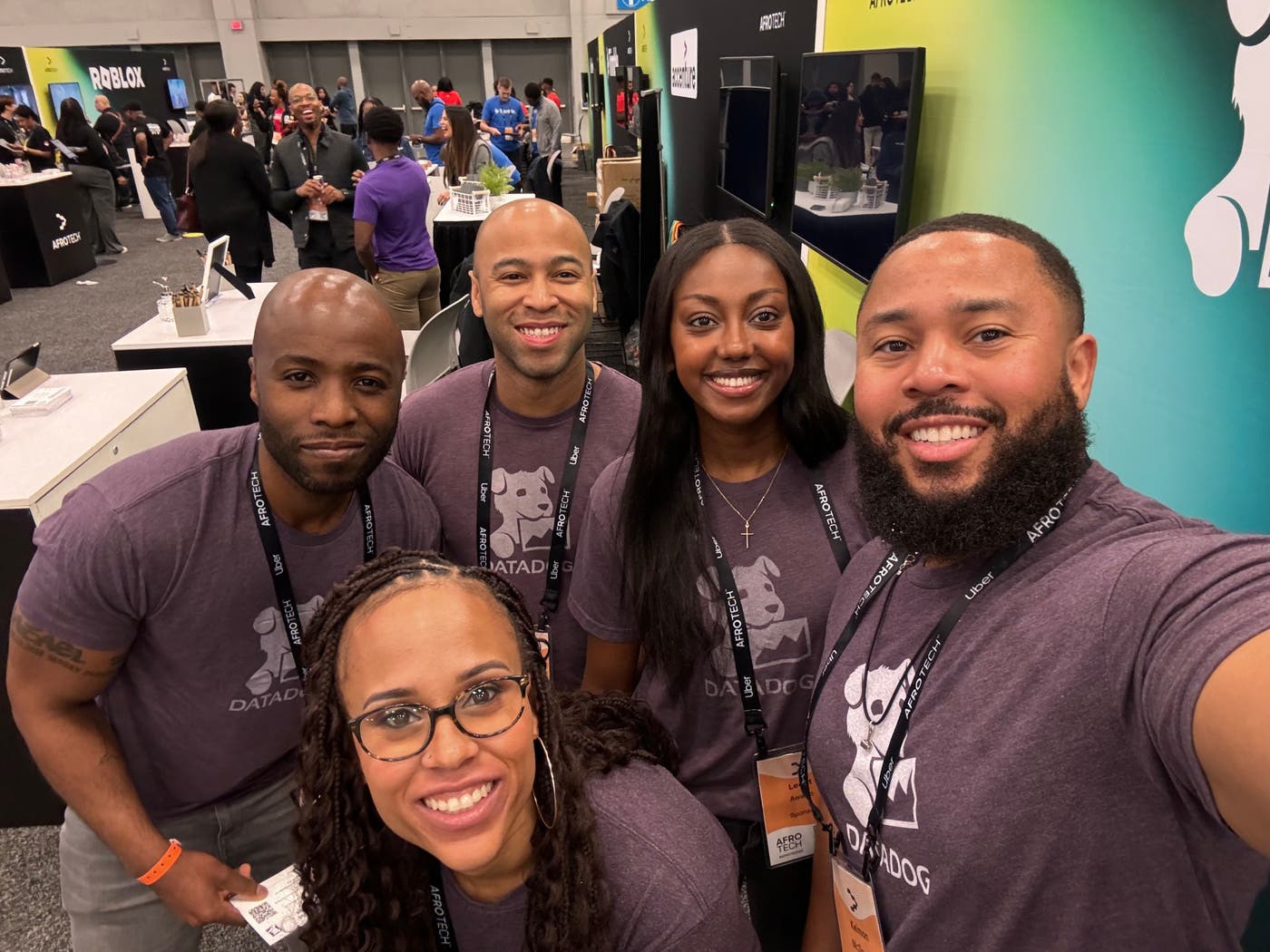 Members of the Datadog team at Afrotech 2023. Members of the Datadog team at Afrotech 2023.