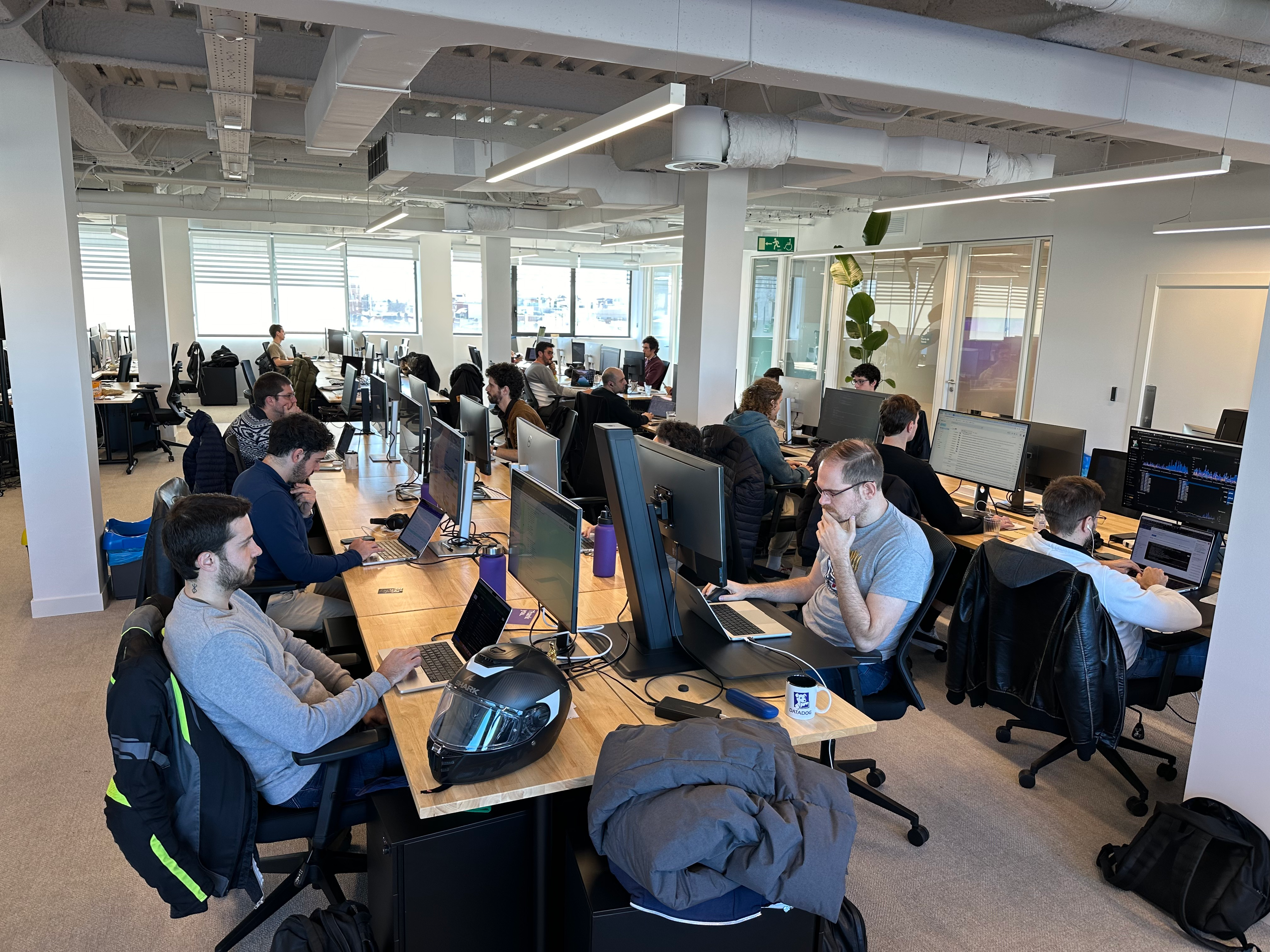 Open floor plan office in Madrid