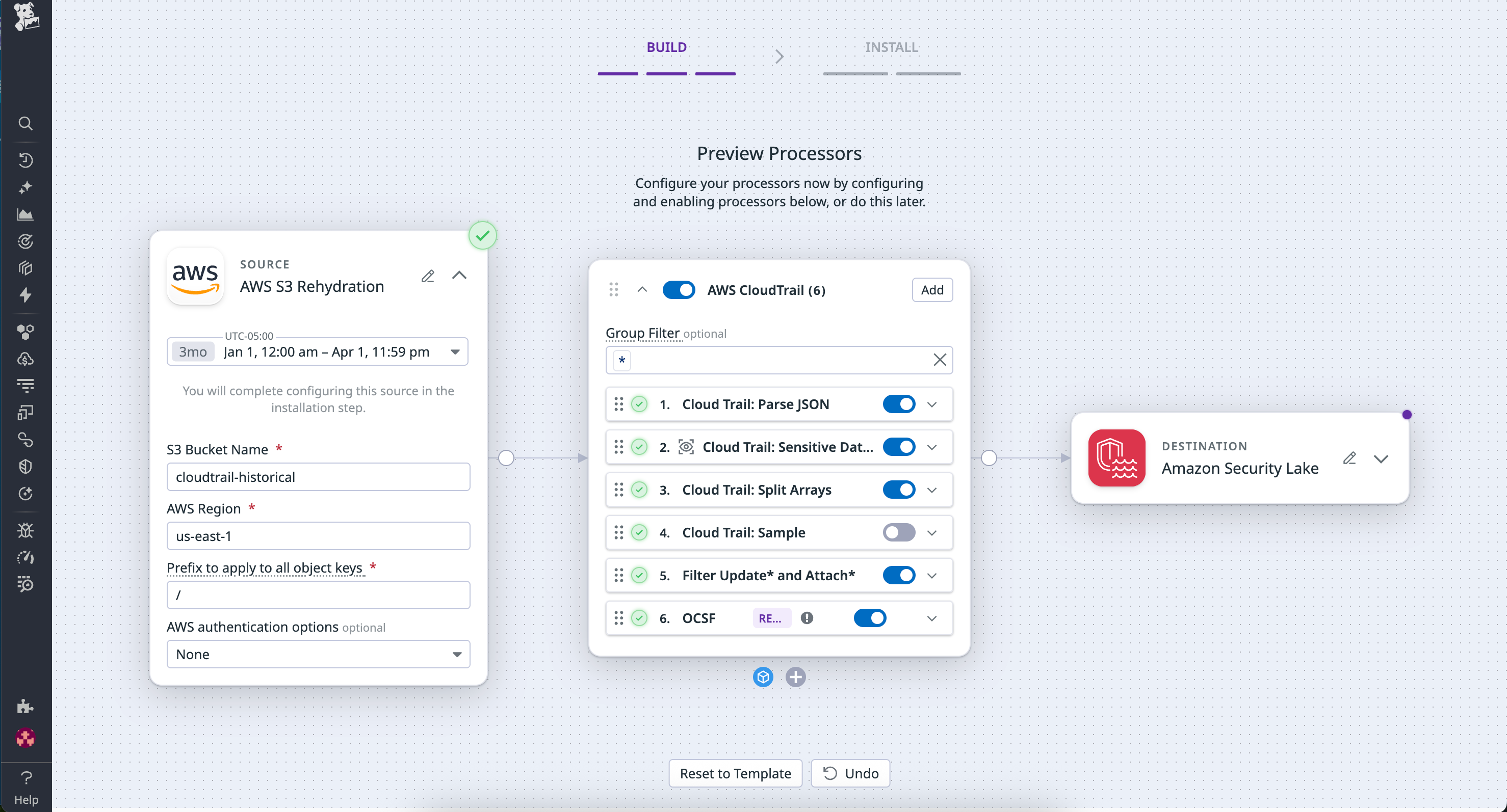 Rehydrate AWS CloudTrail events with Observability Pipelines.