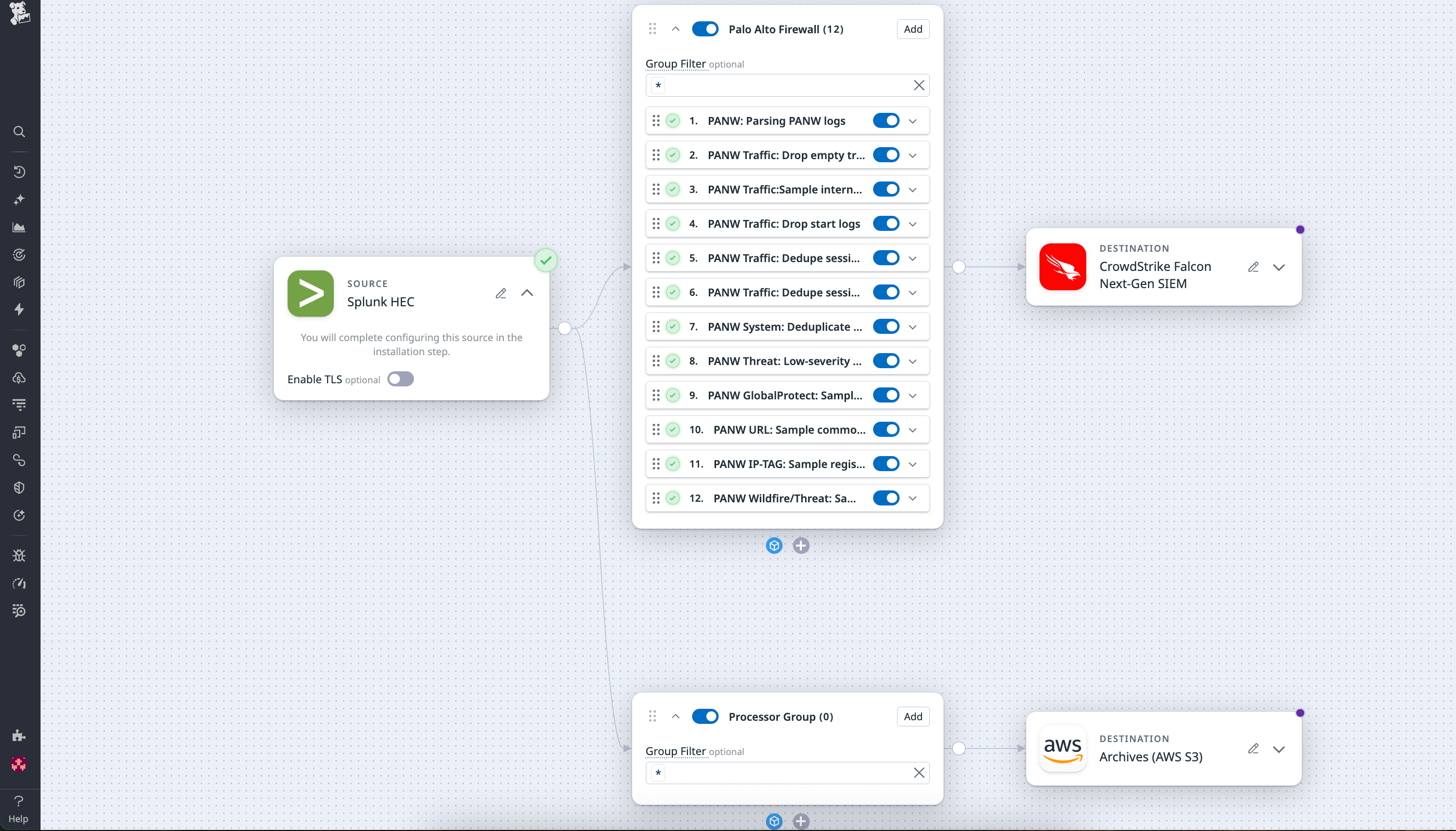 Quickly configure processing logic with ready-to-use Packs.