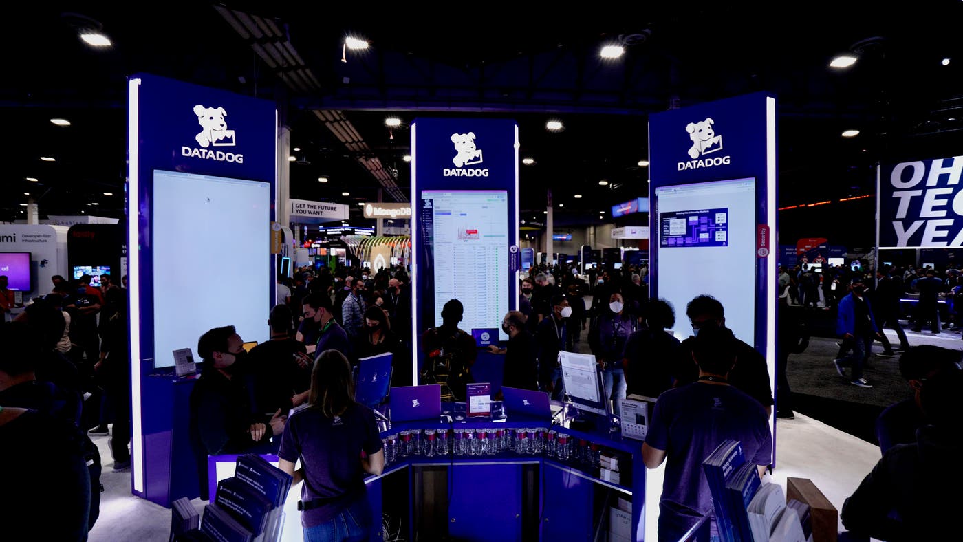 Datadog booth at re:Invent 2021 Datadog booth at re:Invent 2021