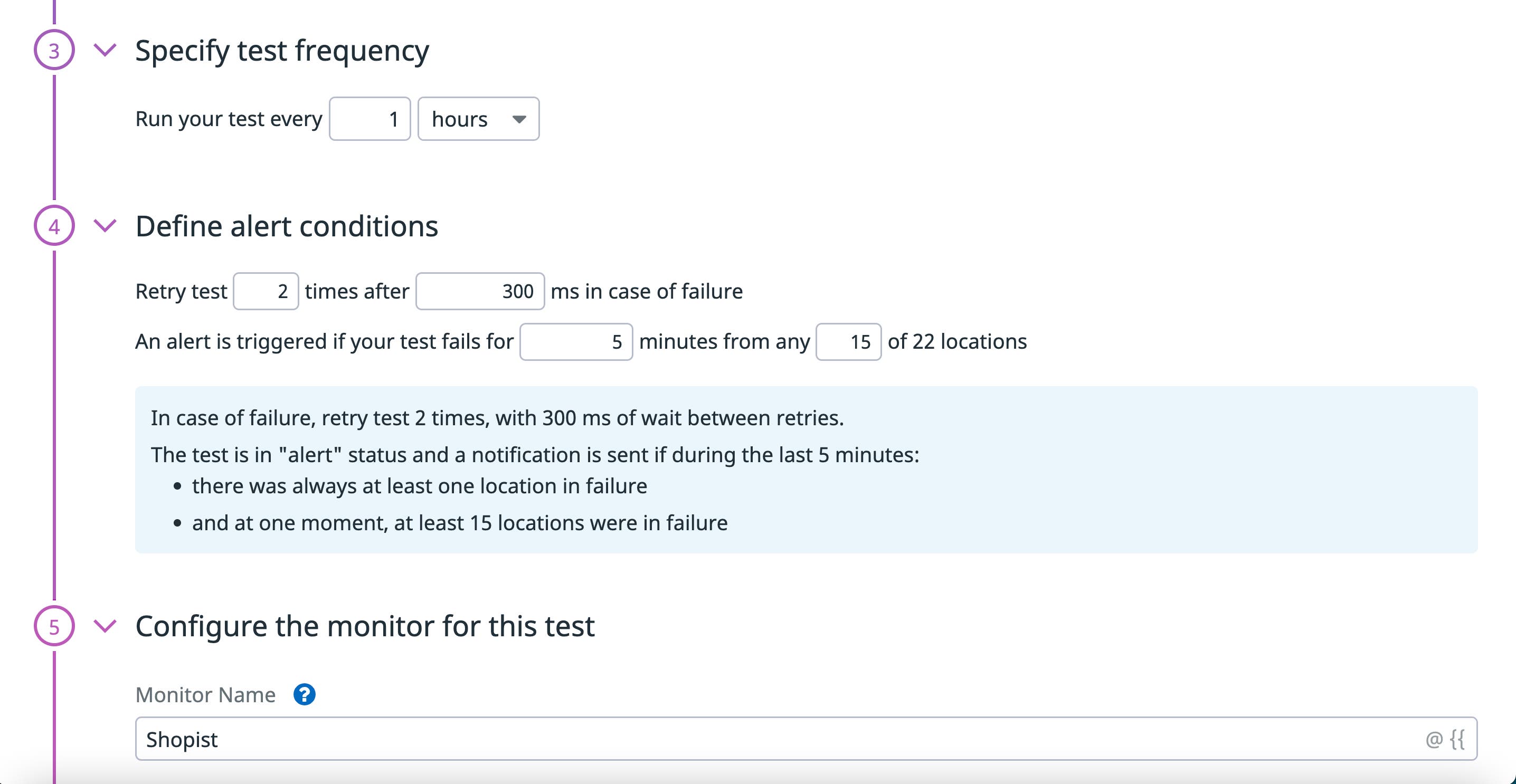 Set automatic test retries to reduce false positives from flaky tests. Set automatic test retries to reduce false positives from flaky tests.