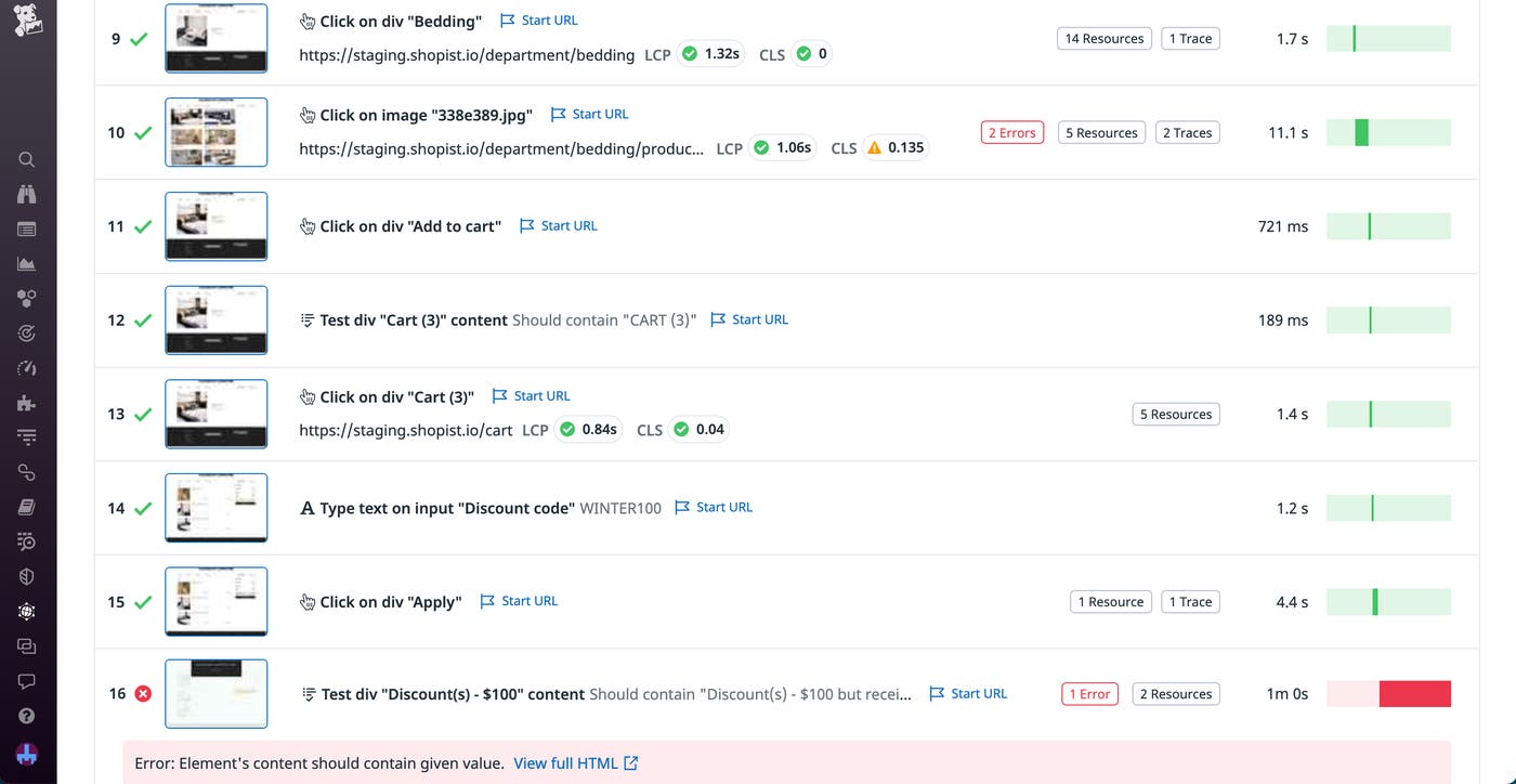 Access related information—such as resources, traces, and CI pipeline details—for each step of your runs. Access related information—such as resources, traces, and CI pipeline details—for each step of your runs.