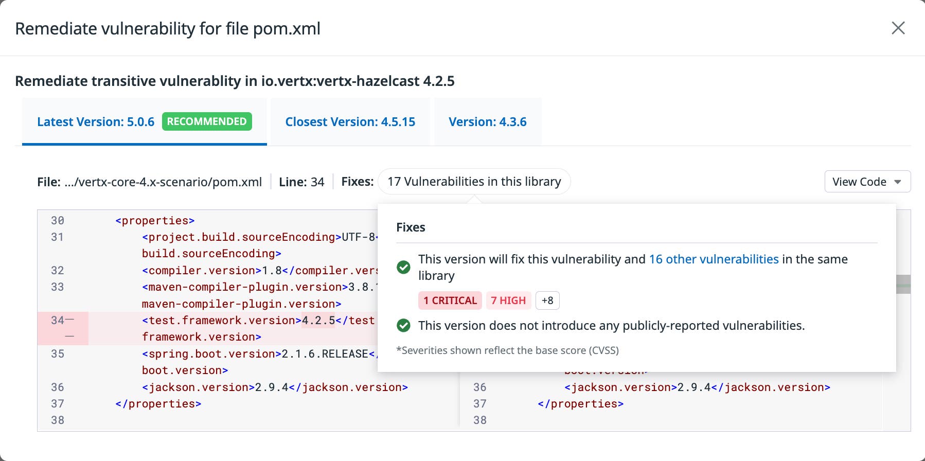 Fixes summary showing the upgrade resolves this vulnerability plus additional related issues. Fixes summary showing the upgrade resolves this vulnerability plus additional related issues.