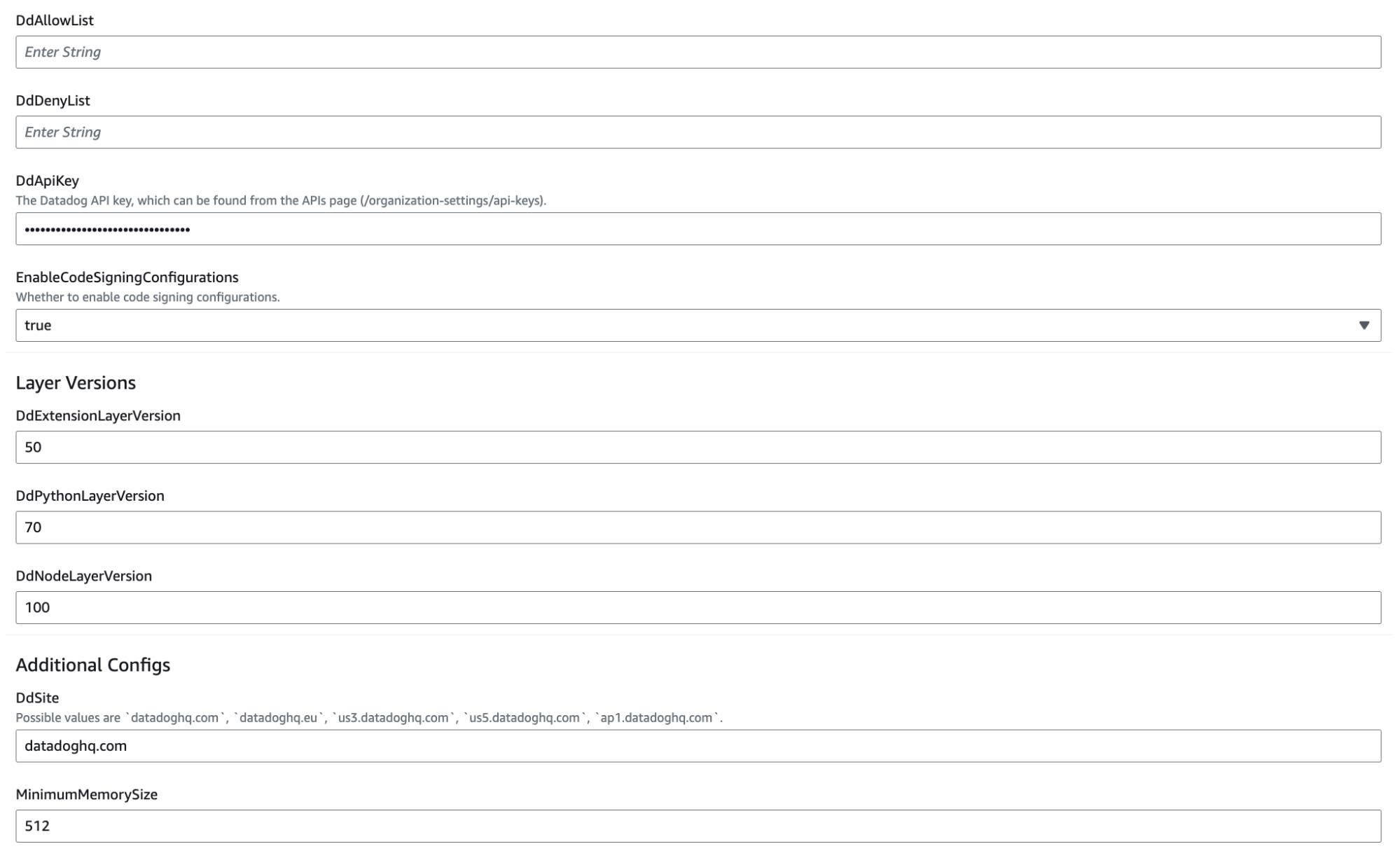 Deploy the AWS CloudFormation stack to configure instrumented functions. Deploy the AWS CloudFormation stack to configure instrumented functions.