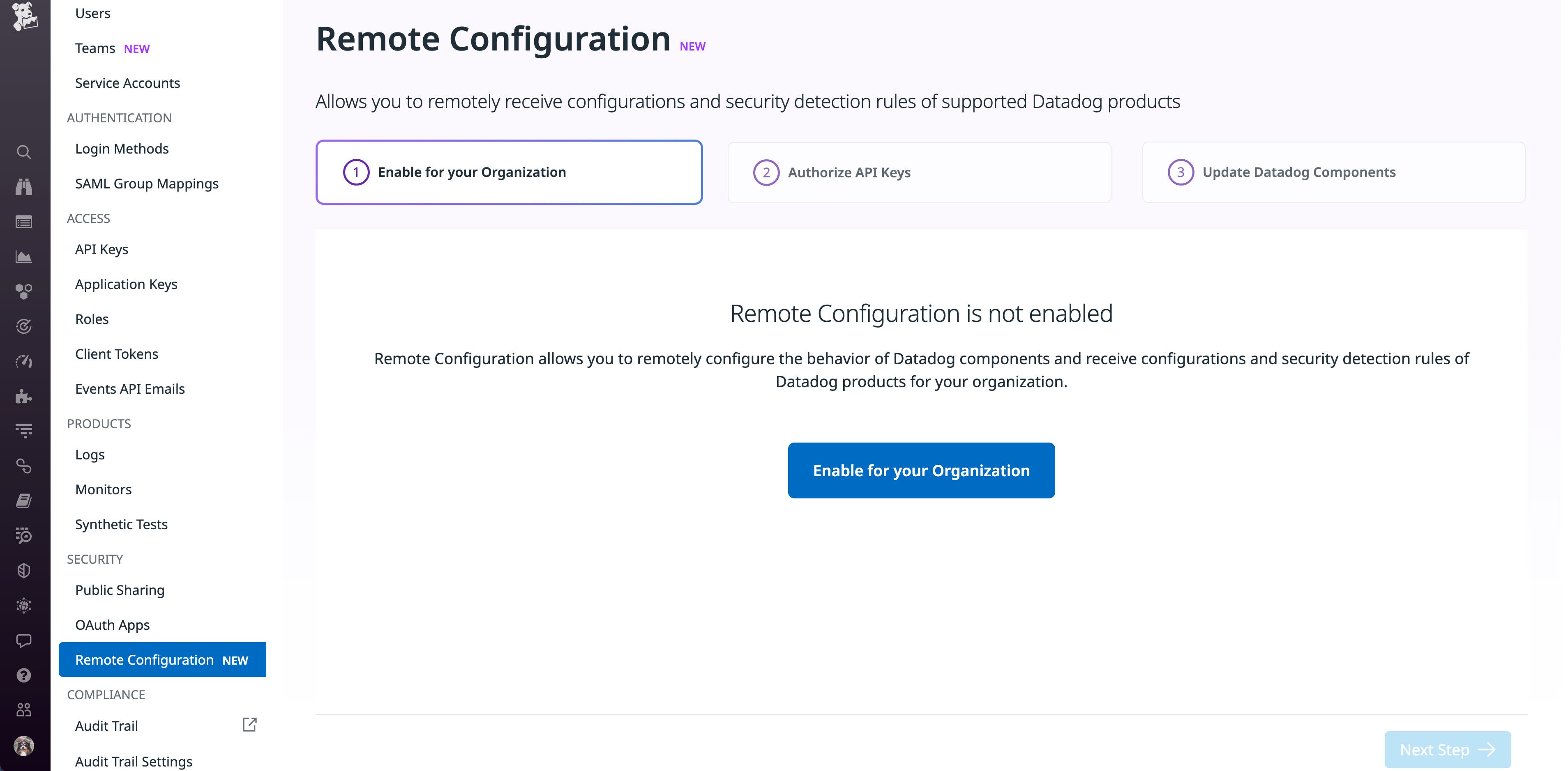 Enable Remote Configuration for your organization Enable Remote Configuration for your organization