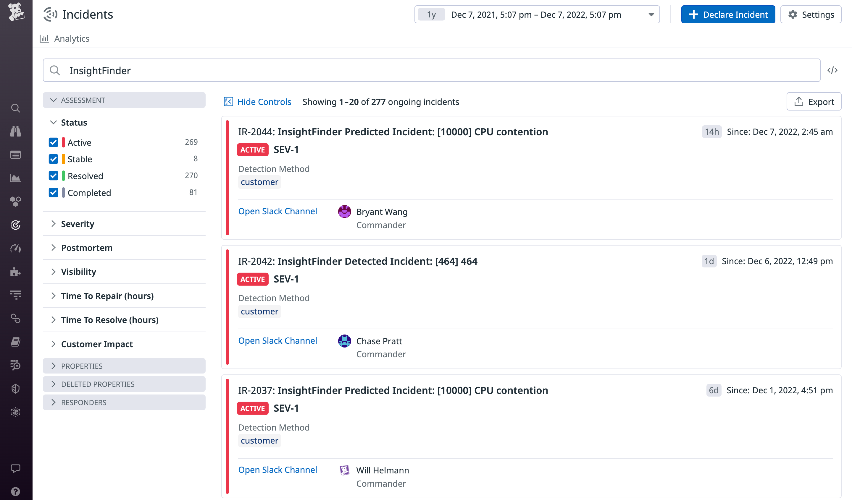 View your Datadog telemetry in InsightFinder.