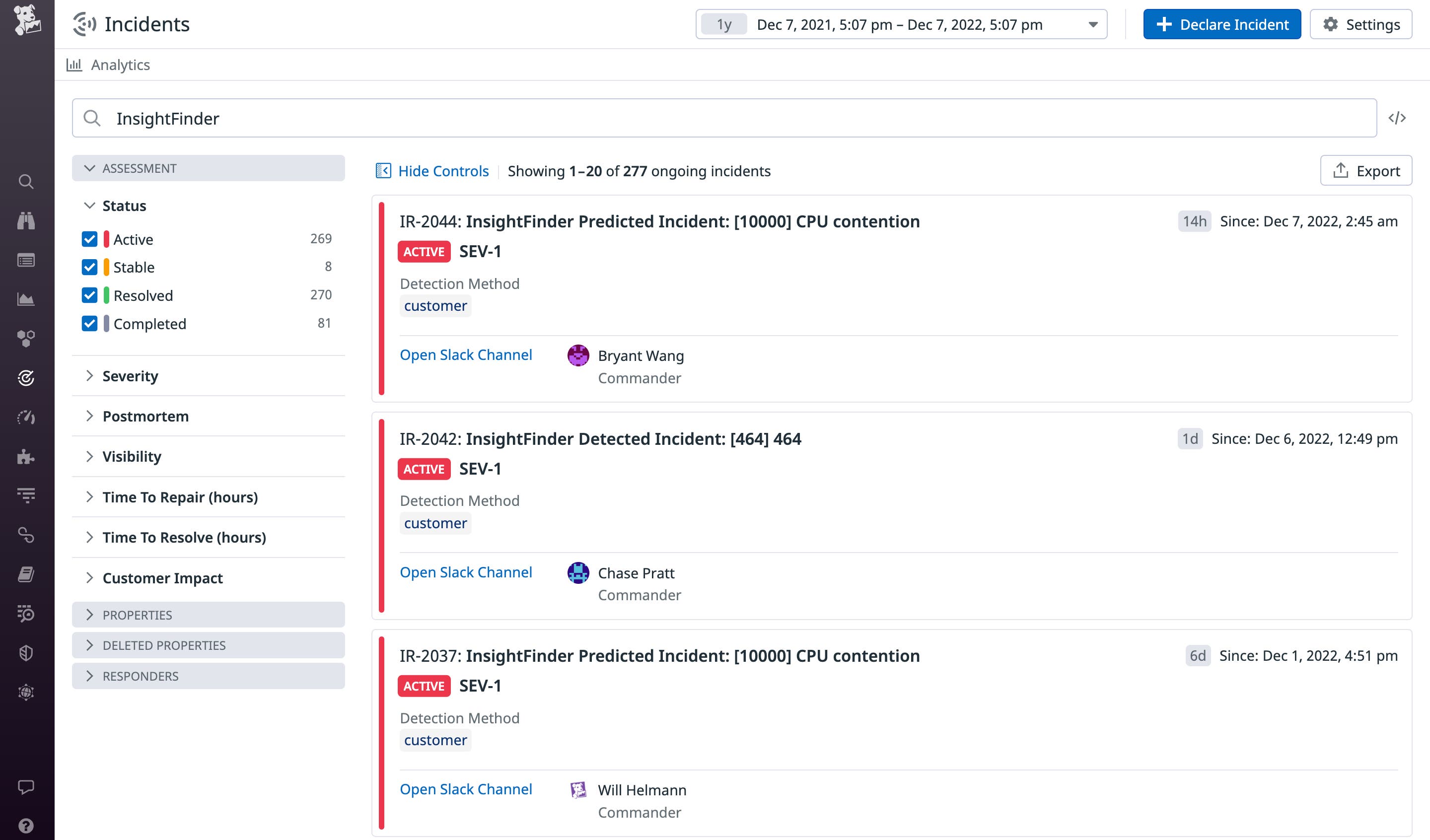 View your Datadog telemetry in InsightFinder. View your Datadog telemetry in InsightFinder.