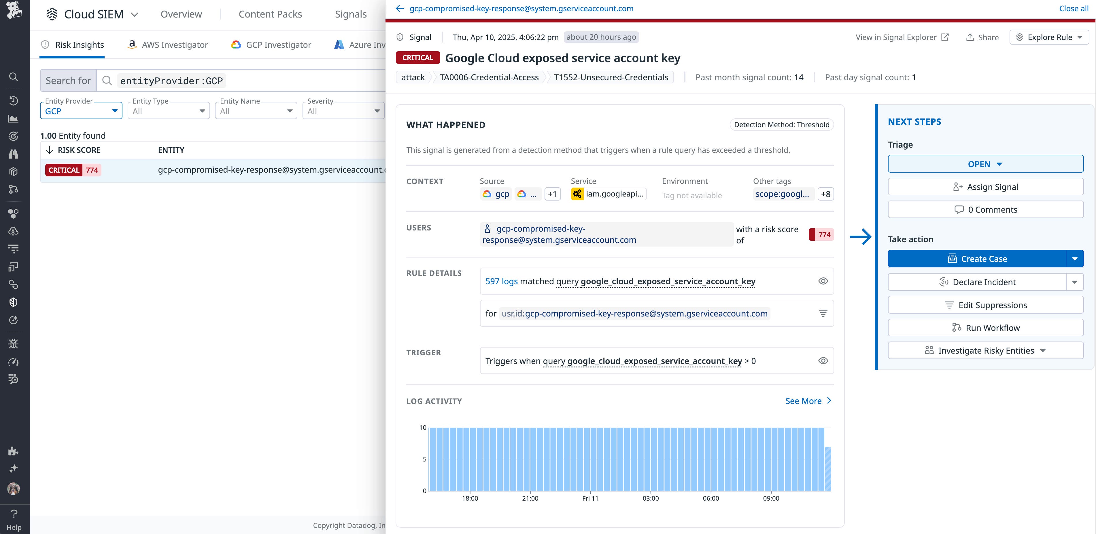Identify misconfigurations in Google Cloud with Datadog Cloud SIEM Identify misconfigurations in Google Cloud with Datadog Cloud SIEM