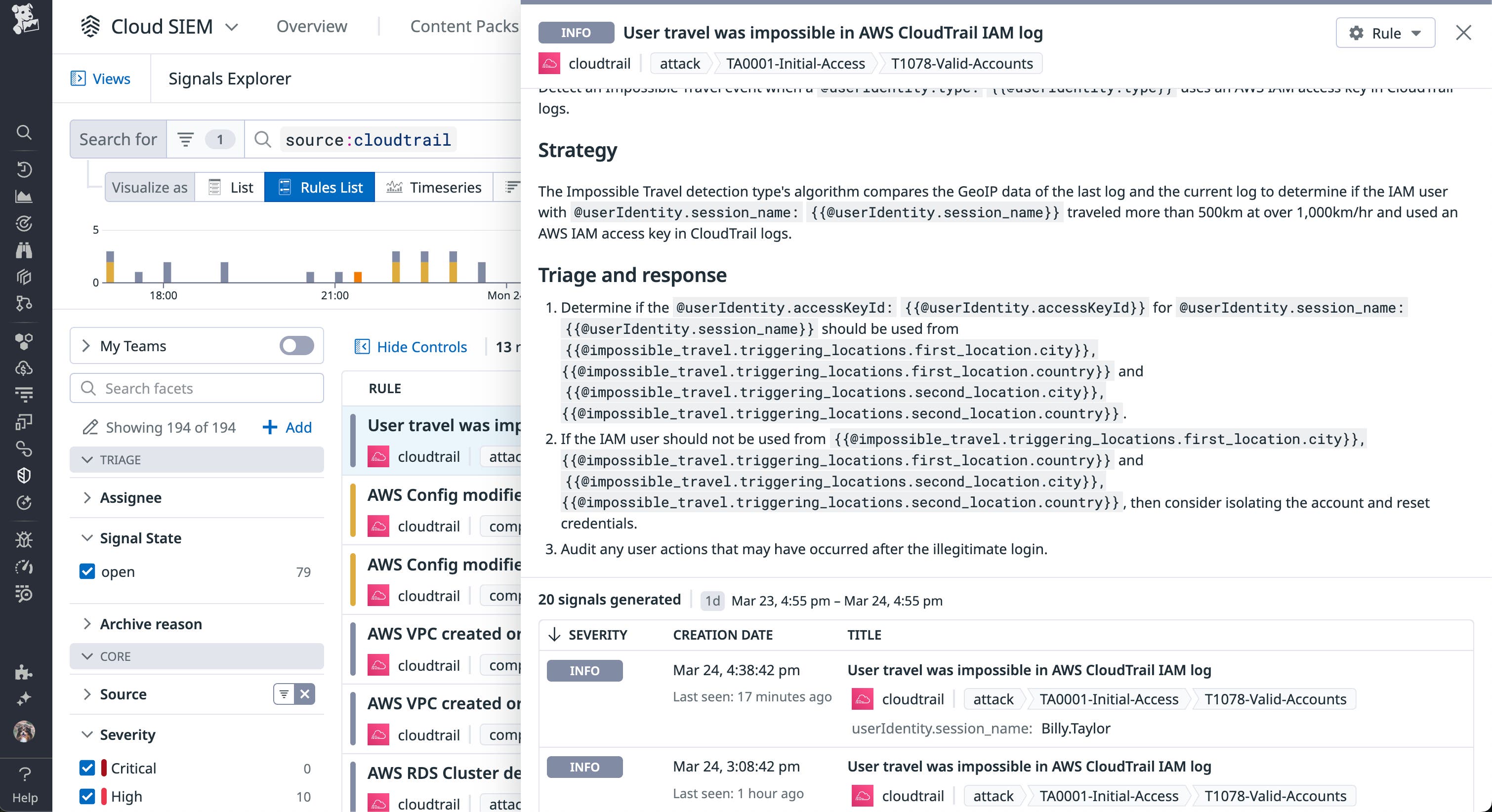 Identify risky behavior in cloud environments with Datadog Cloud SIEM Identify risky behavior in cloud environments with Datadog Cloud SIEM