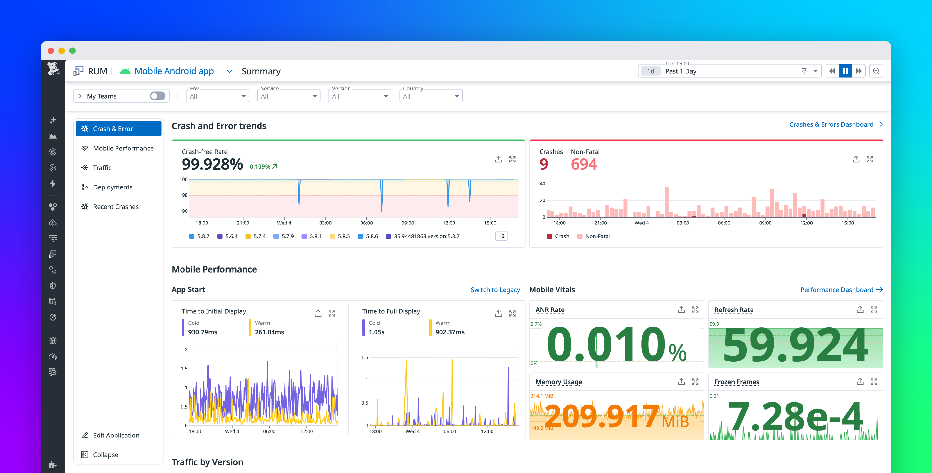 Measure and improve mobile app startup performance with Datadog RUM