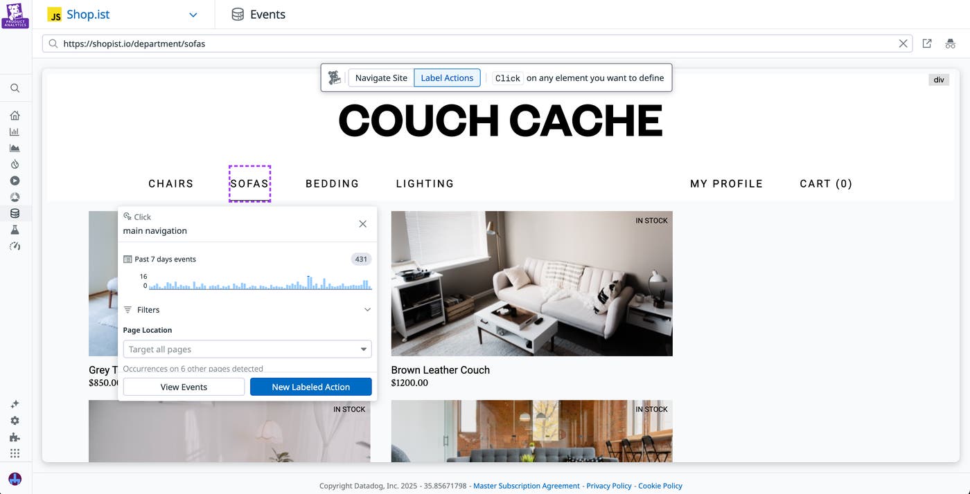 A user labelling an action by selecting it within their app's interface. A user labelling an action by selecting it within their app's interface.