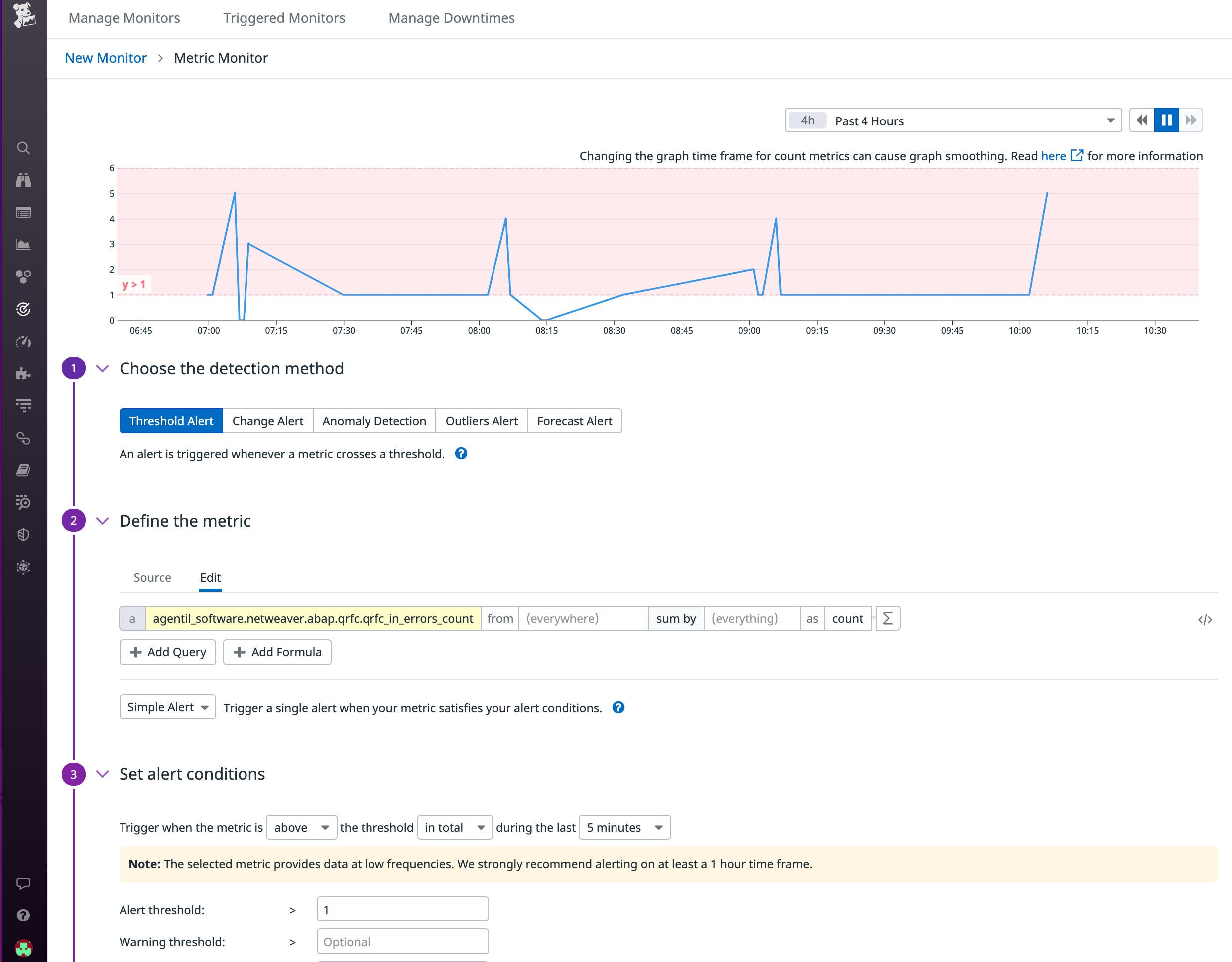 Create a monitor to be alerted of qRFC errors Create a monitor to be alerted of qRFC errors