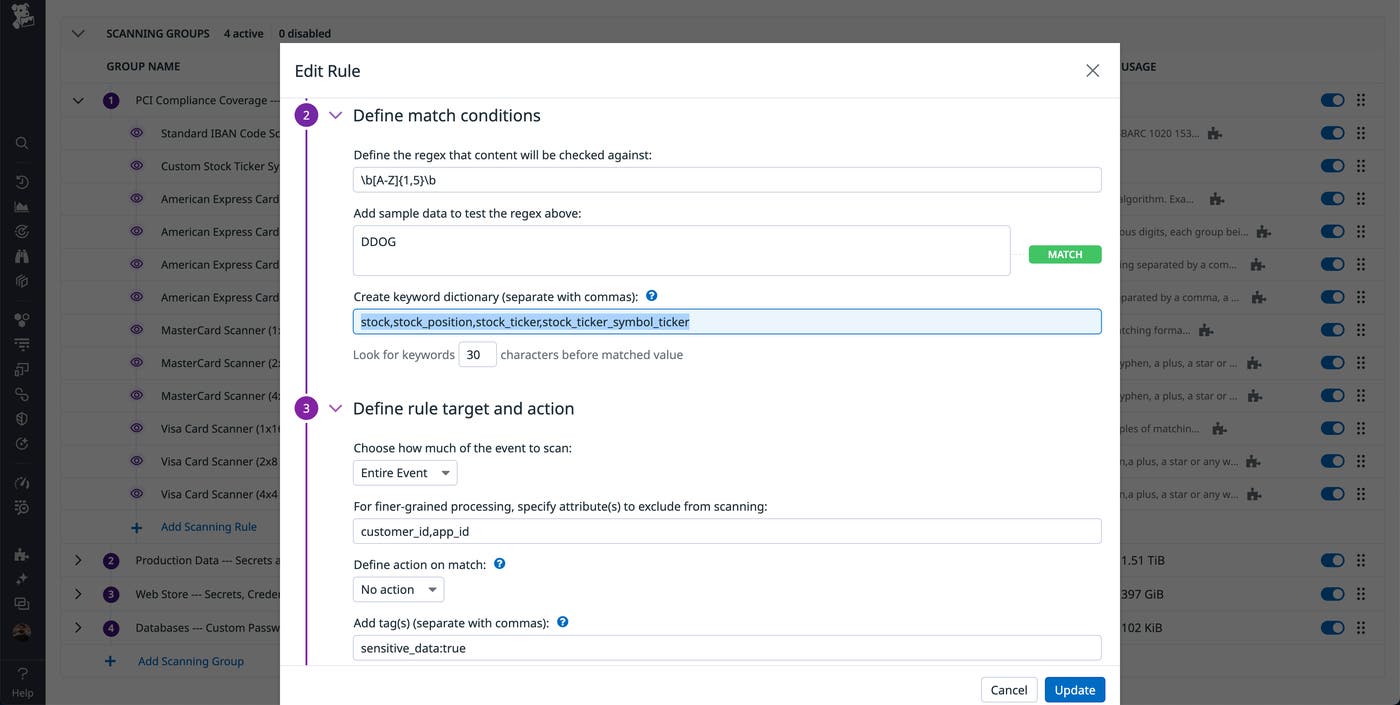 Custom keywords being added to the keyword dictionary to fine-tune matching conditions. Custom keywords being added to the keyword dictionary to fine-tune matching conditions.