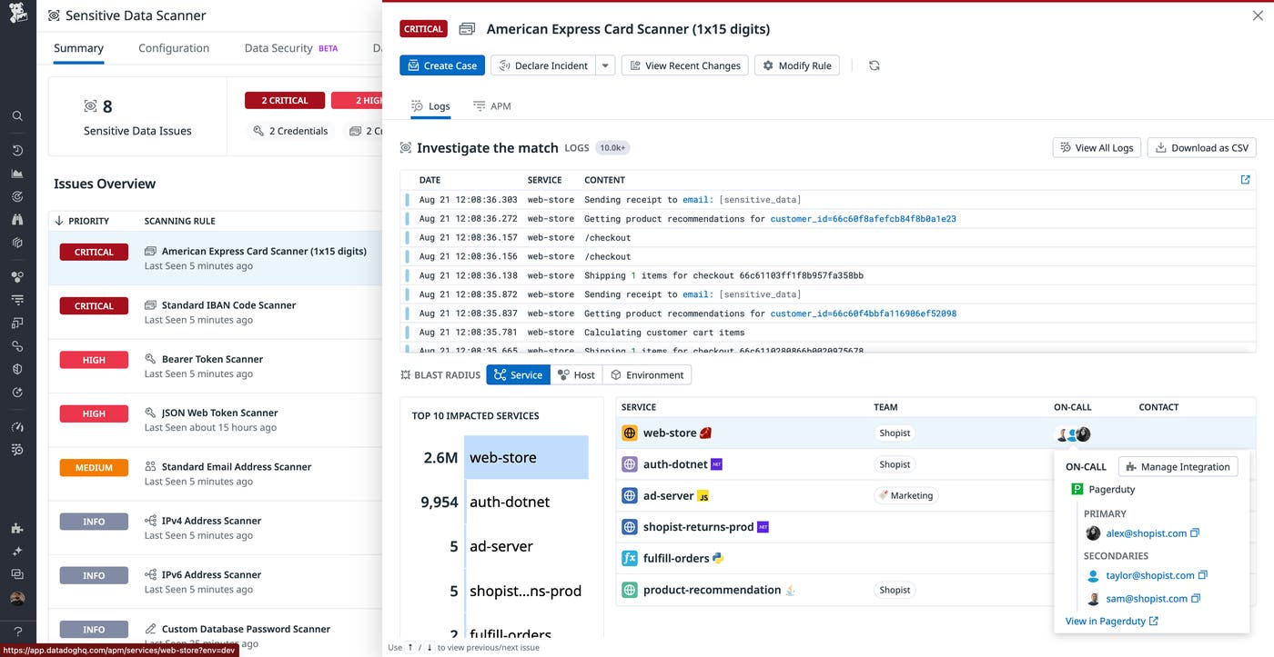 The details page about a particular match, which enable you to take action to address it. The details page about a particular match, which enable you to take action to address it.