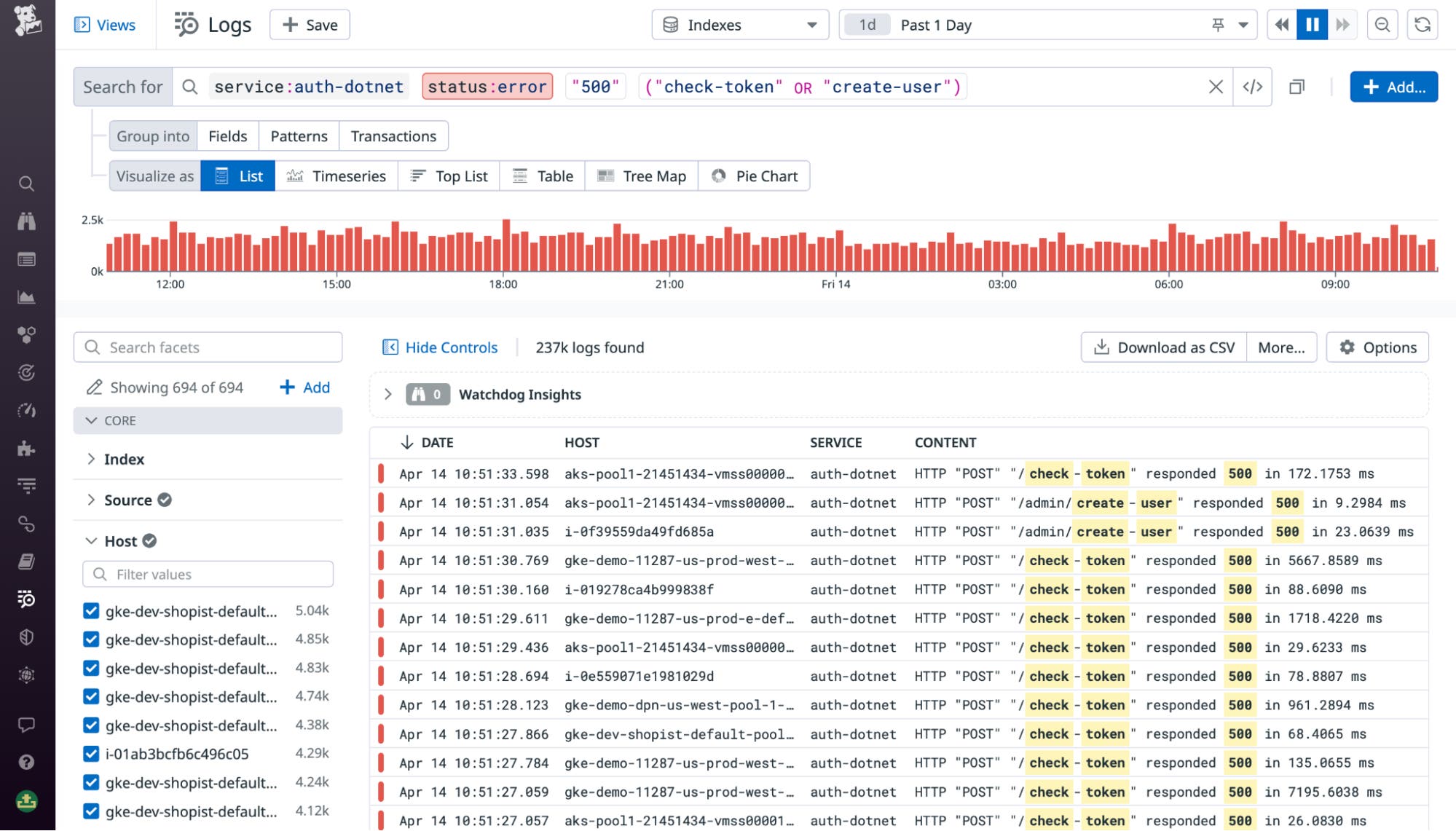 The Log Explorer query bar has syntax highlighting to make queries easier to parse The Log Explorer query bar has syntax highlighting to make queries easier to parse