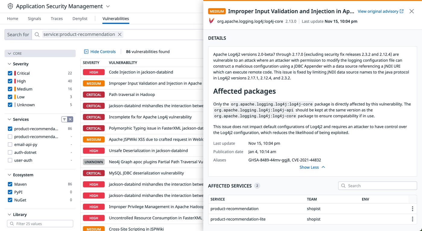 Datadog Vulnerability Management Datadog Vulnerability Management