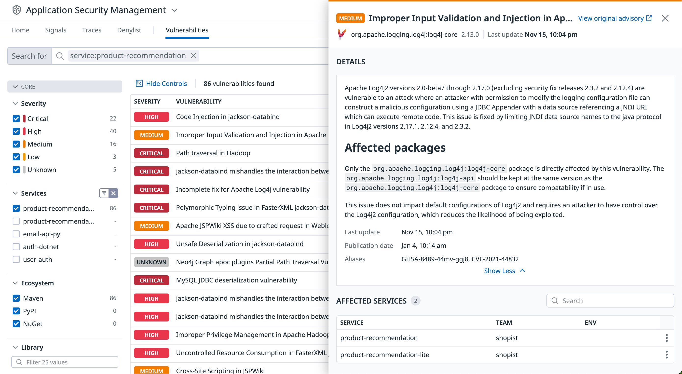 Datadog Vulnerability Management Datadog Vulnerability Management