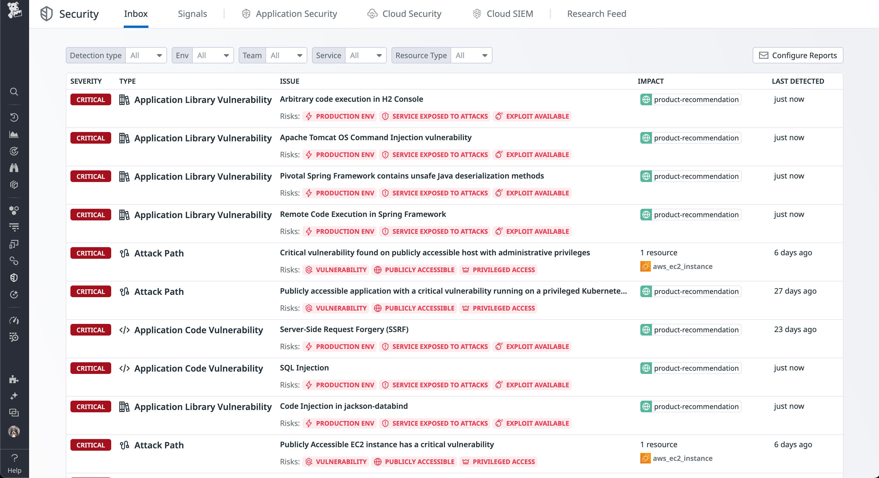 Datadog Security Inbox prioritizes the most pressing issues Datadog Security Inbox prioritizes the most pressing issues
