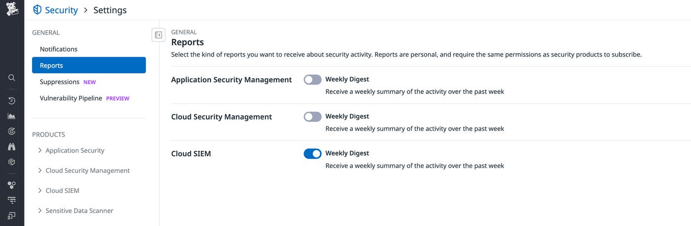 Subscribe to Cloud SIEM reports Subscribe to Cloud SIEM reports