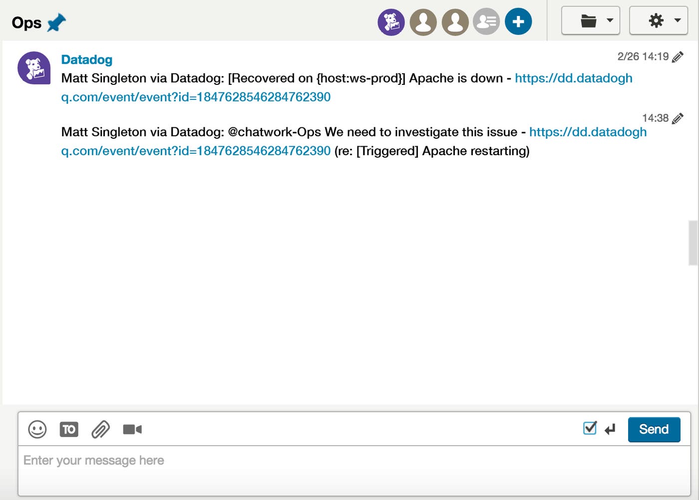 ChatWork integration ChatWork integration