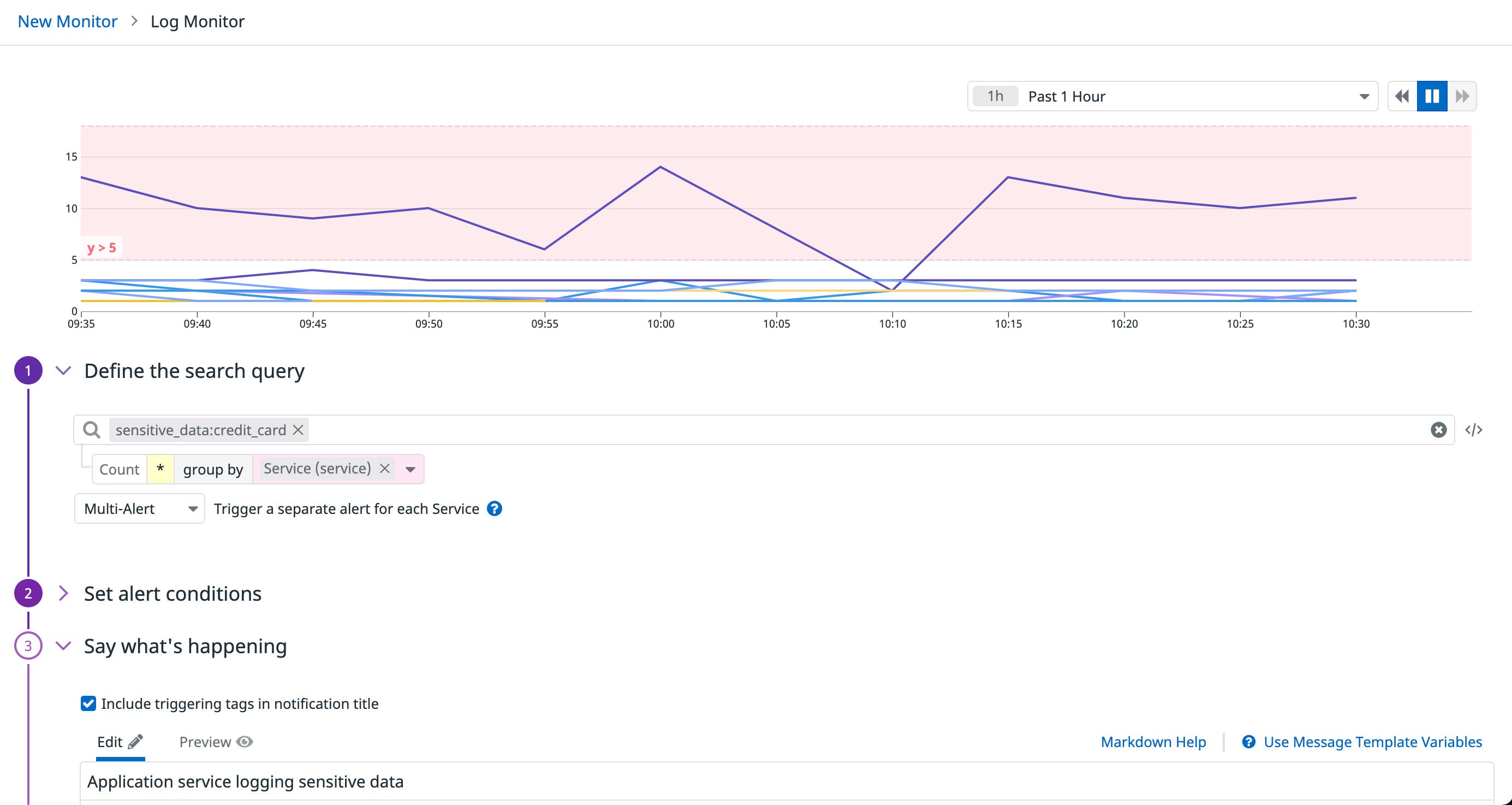 Create custom alerts based on sensitive data tags. Create custom alerts based on sensitive data tags.