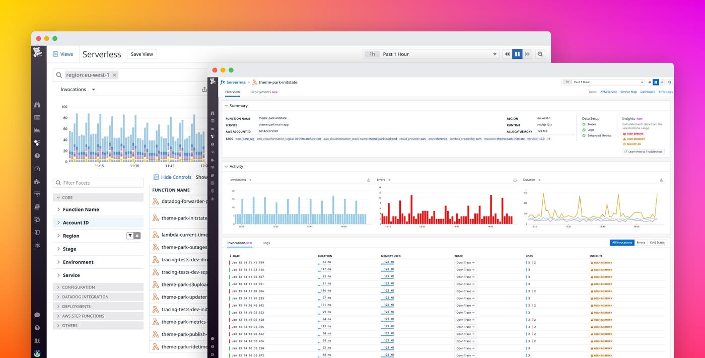 Datadog automatically surfaces actionable insights into your Lambda functions Datadog automatically surfaces actionable insights into your Lambda functions