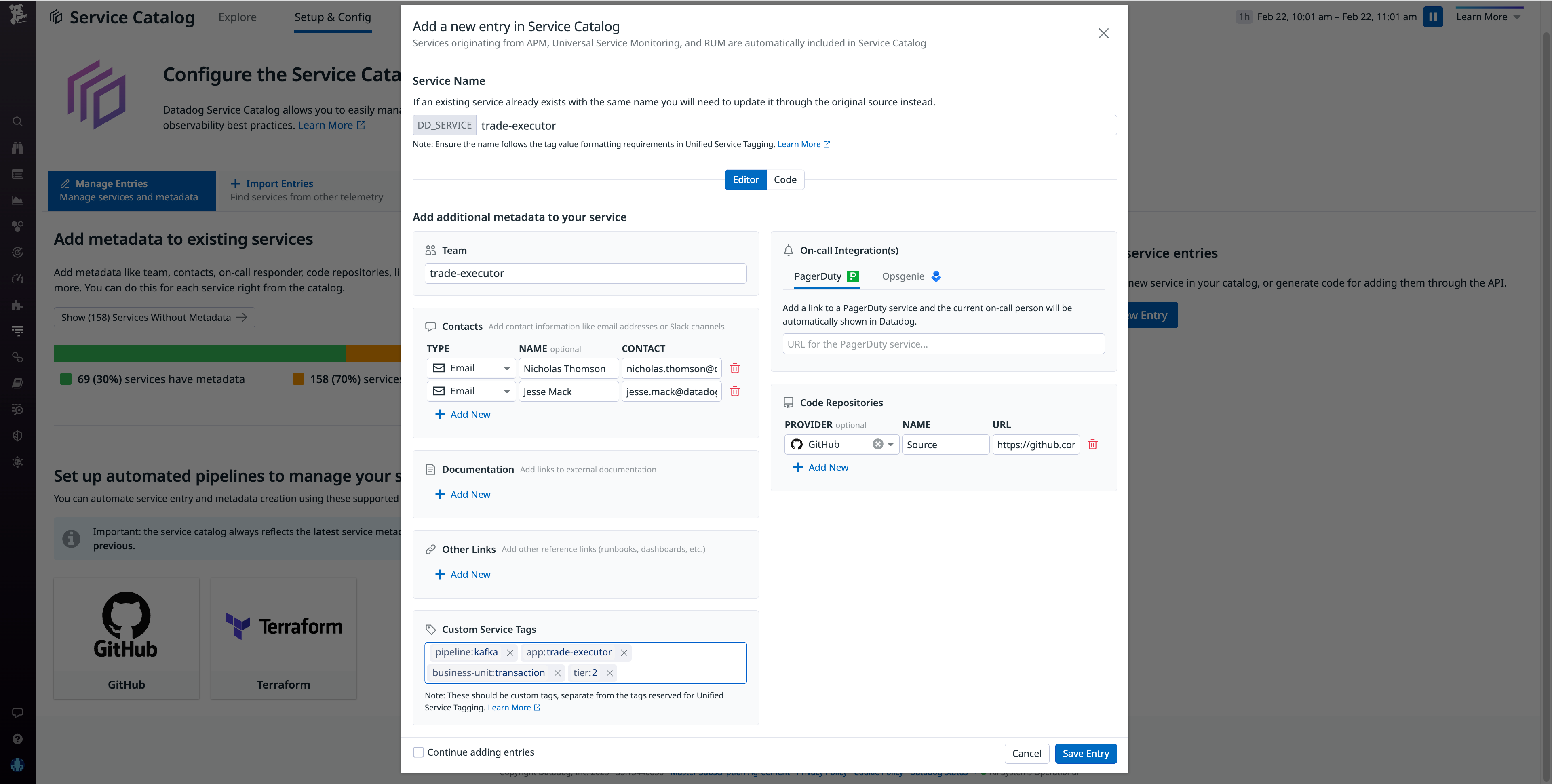 Easily add a new entry in the Service Catalog via the new UI