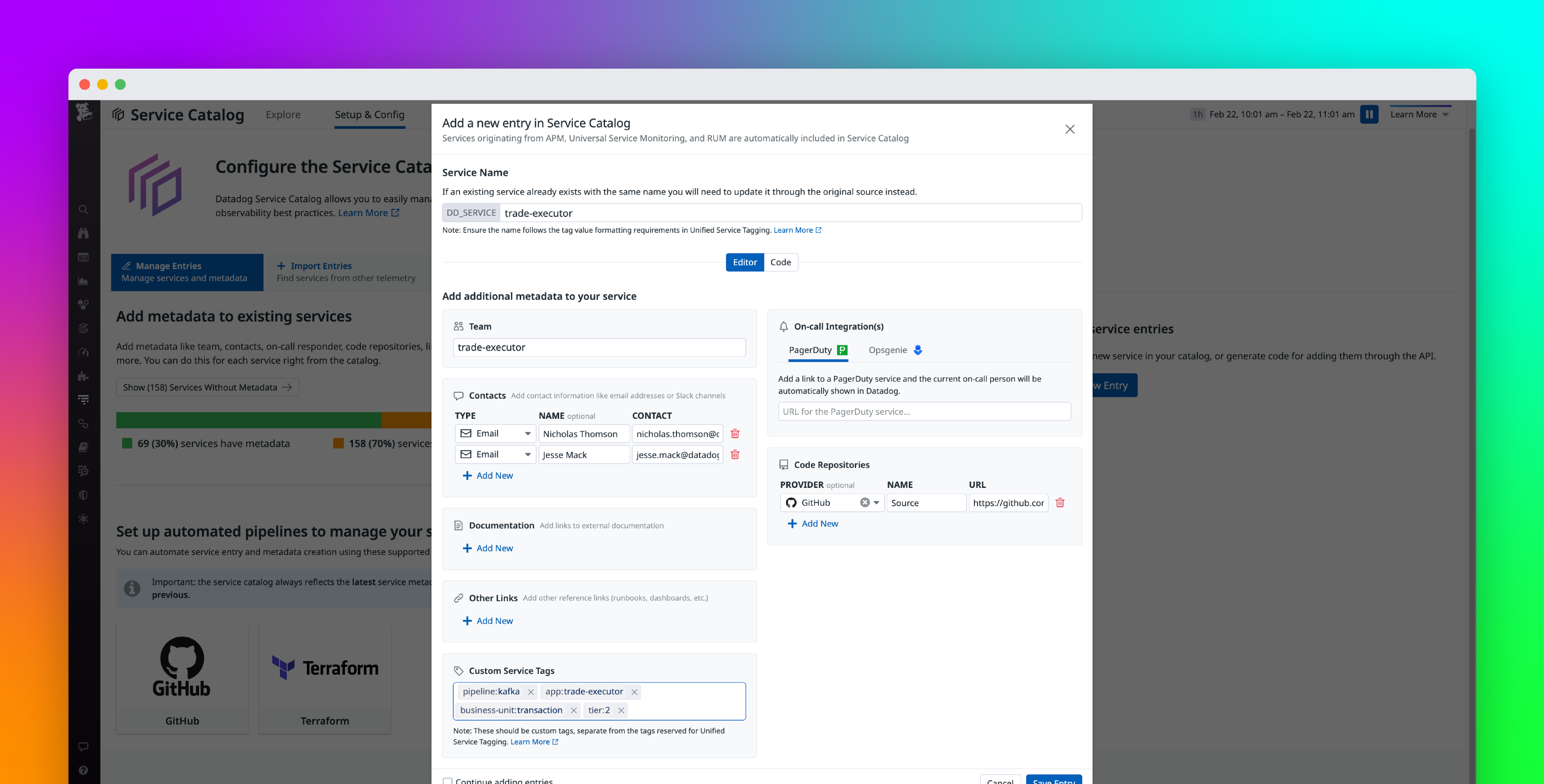 Easily add tags and metadata to your services using the simplified Service Catalog setup