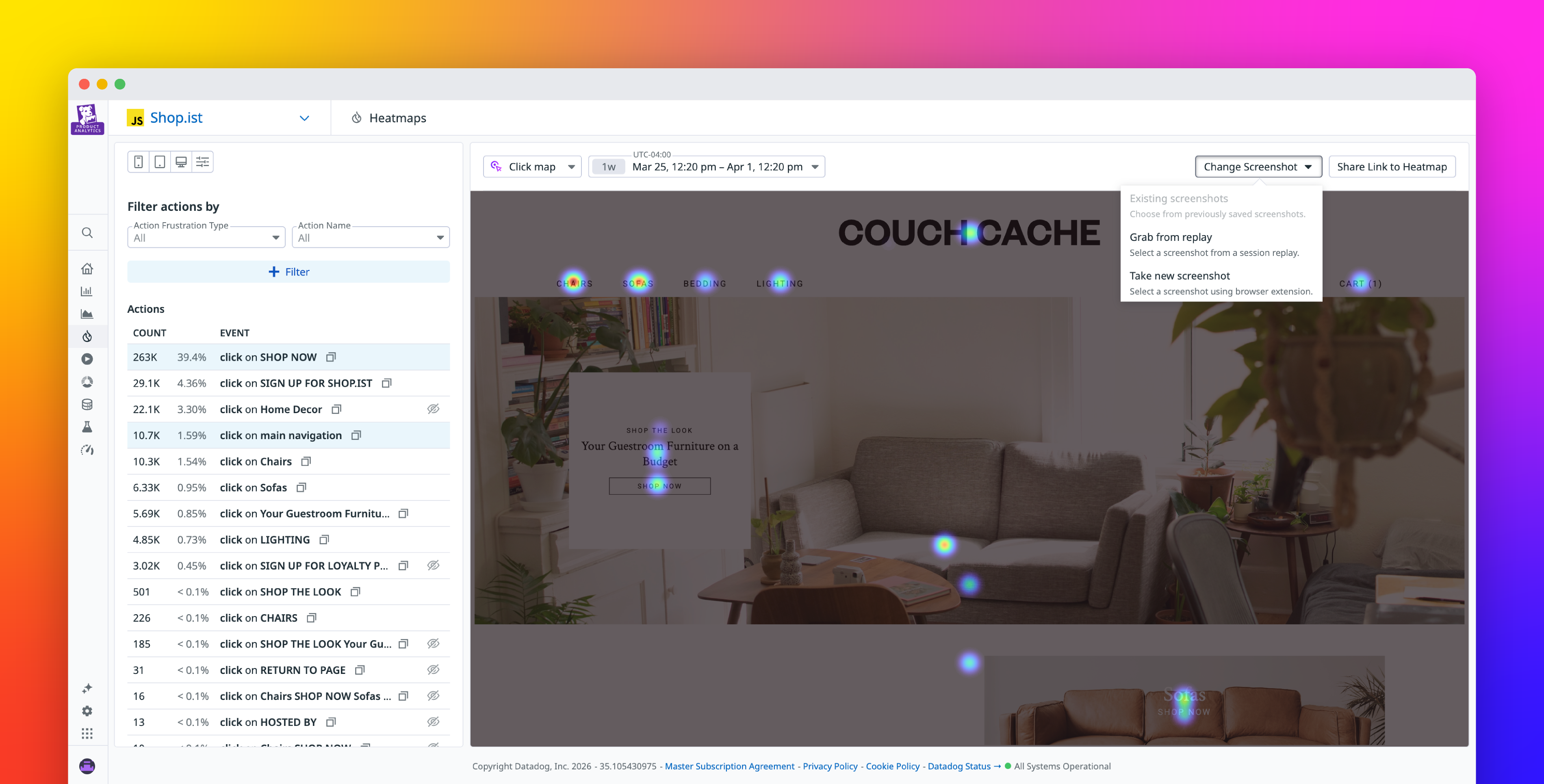 Capture and analyze custom heatmaps in Session Replay