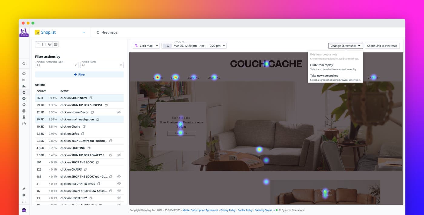 Capture and analyze custom heatmaps in Session Replay Capture and analyze custom heatmaps in Session Replay