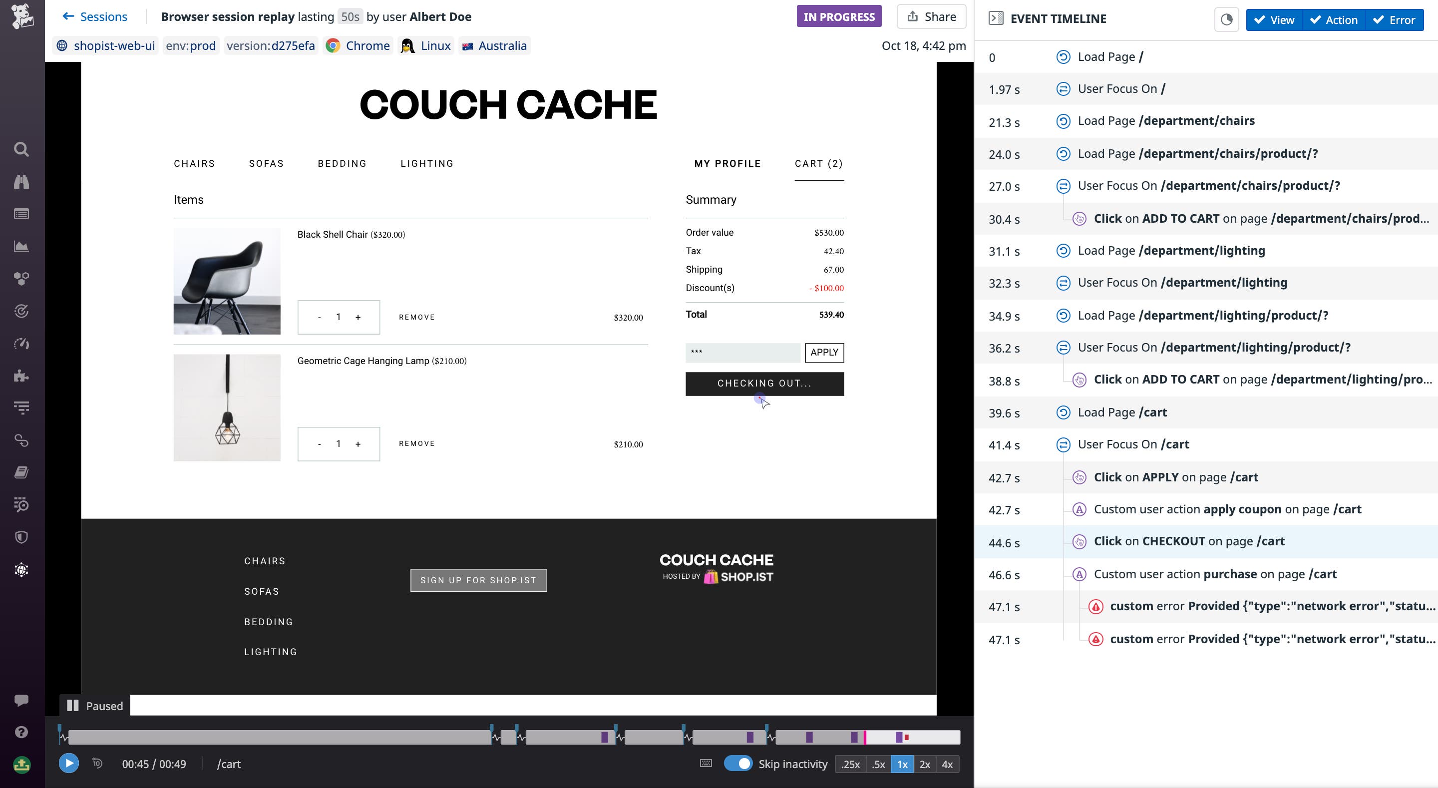 Session Replay with user input masked Session Replay with user input masked