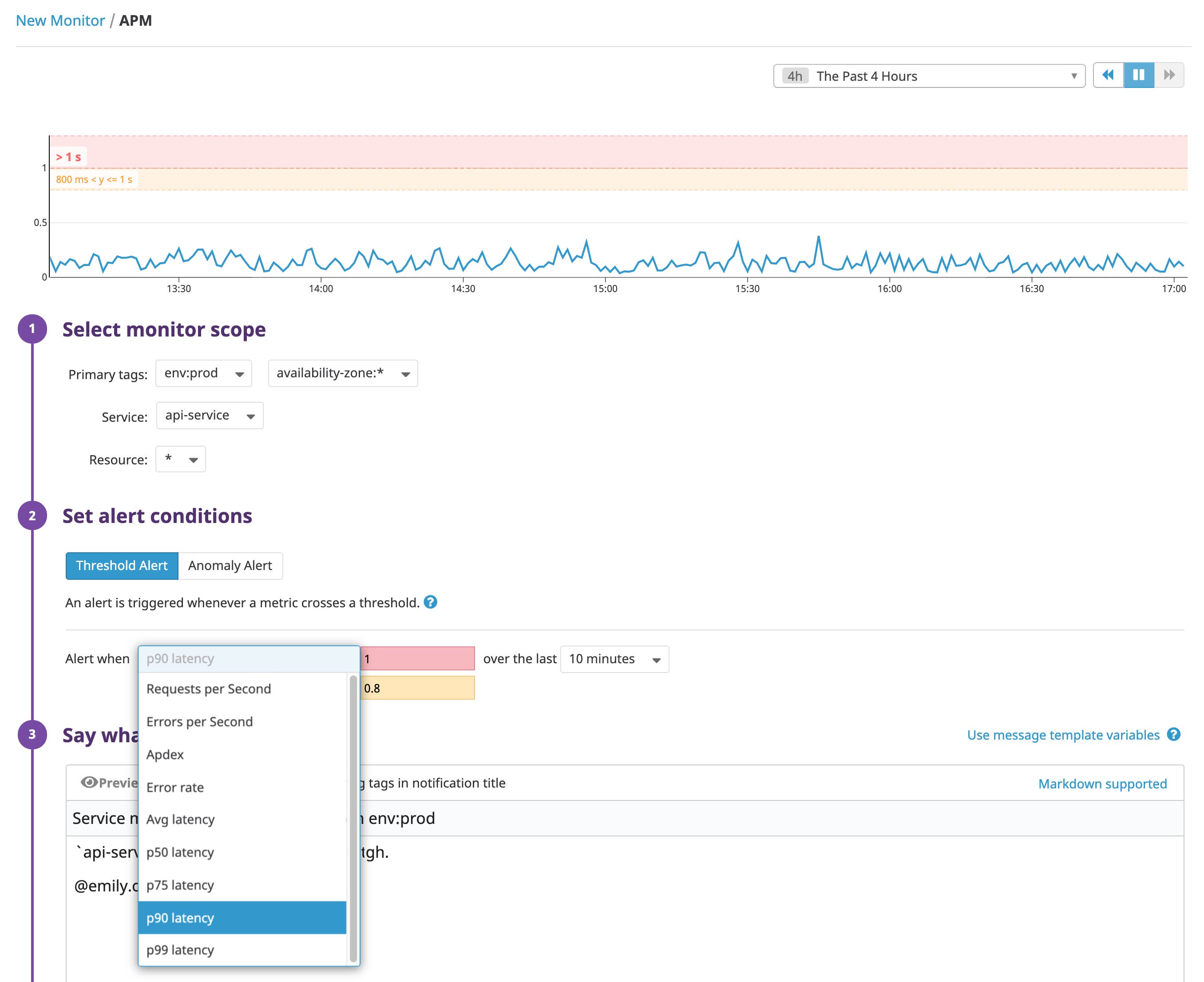 APM alerts in Datadog APM alerts in Datadog
