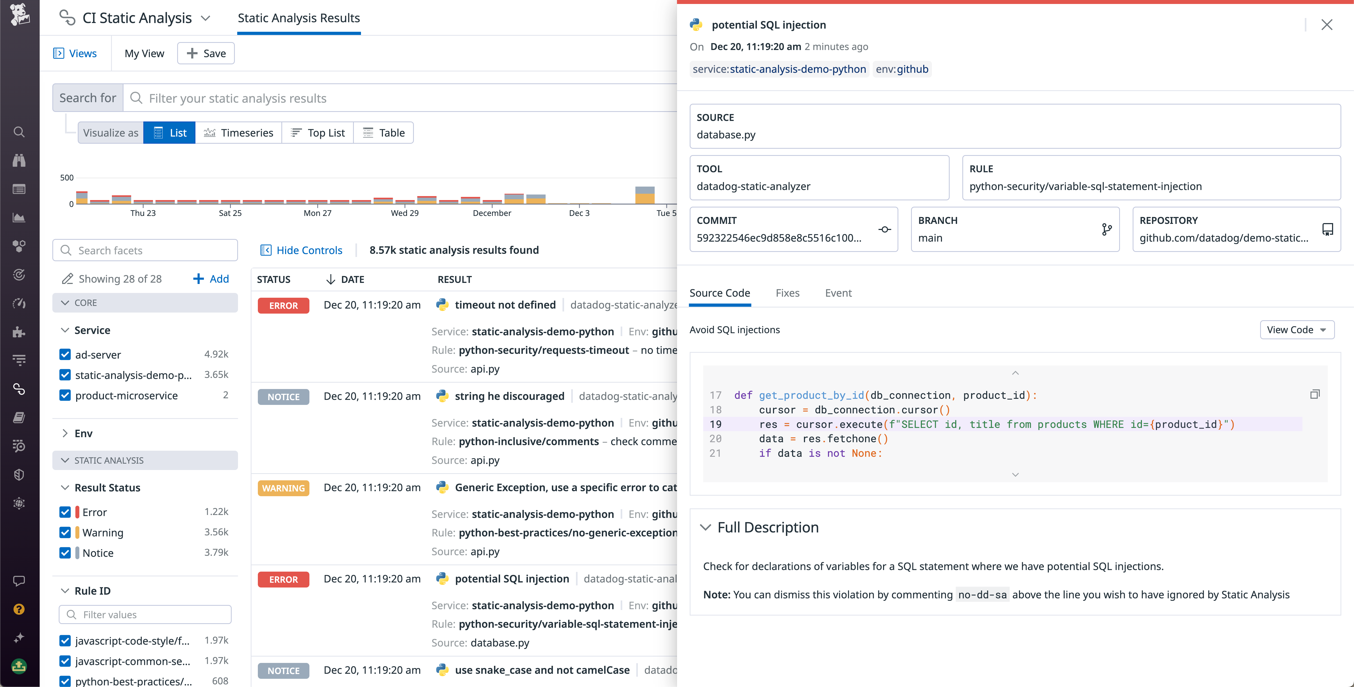 Use Static Analysis to quickly identify and remediate code-level security vulnerabilities and other issues.