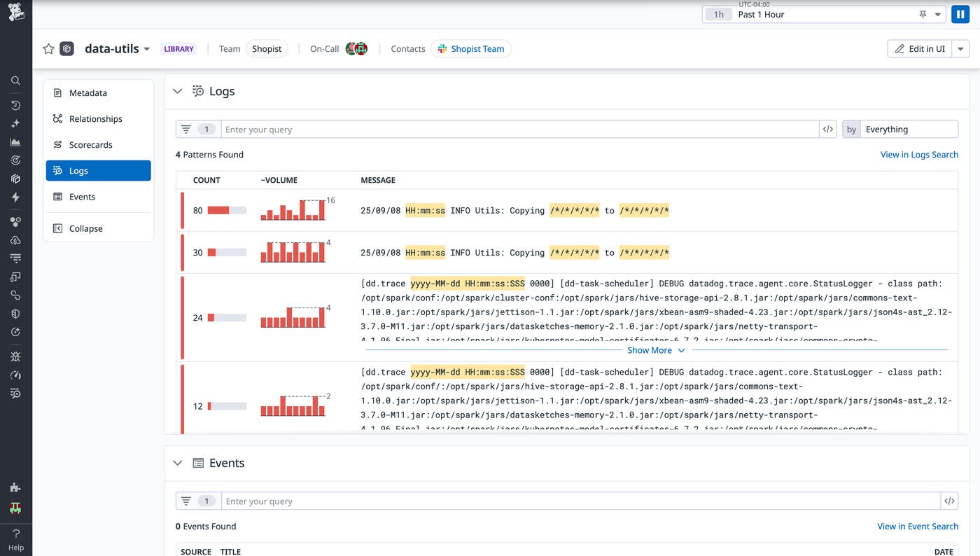 Logs for a particular custom entity, that can be used to troubleshoot and confirm errors. Logs for a particular custom entity, that can be used to troubleshoot and confirm errors.