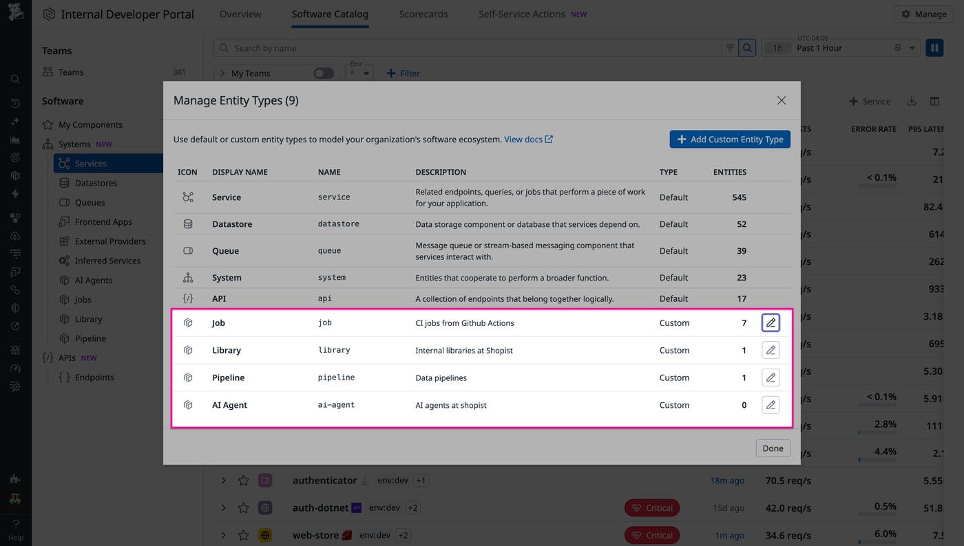 A list for managing new entities, including custom entities. A list for managing new entities, including custom entities.