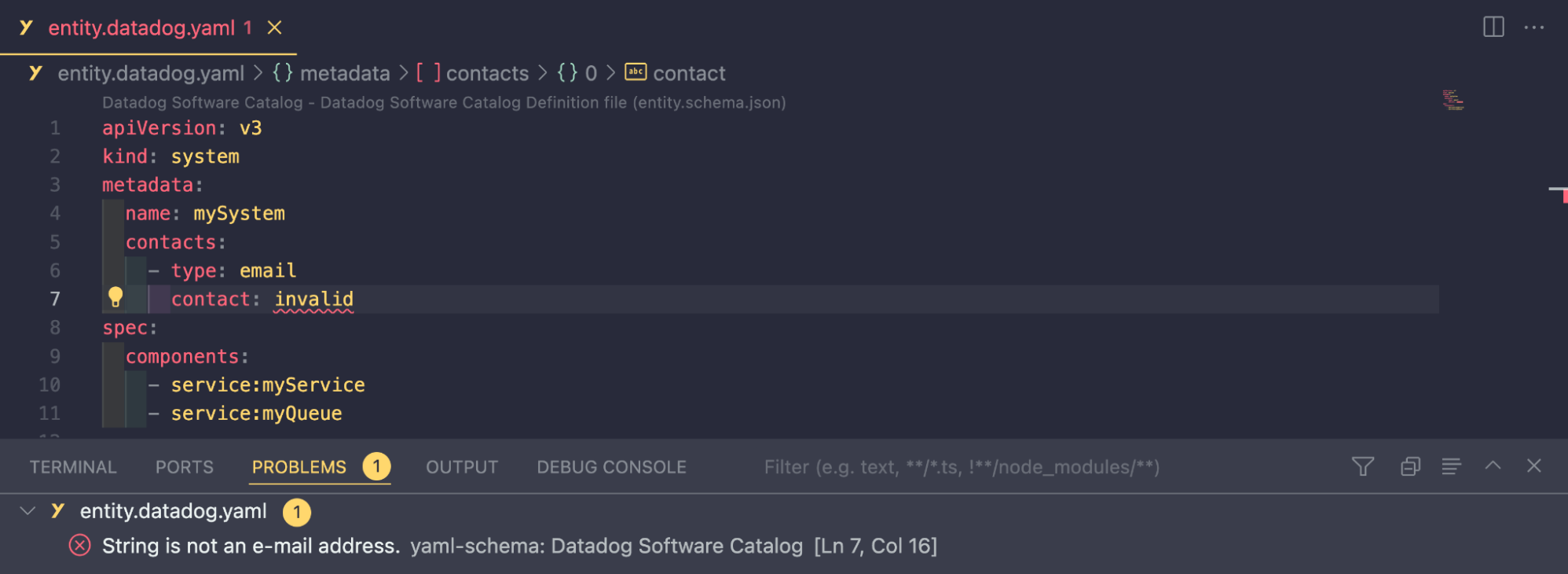 VS Code recognizing problem to fix