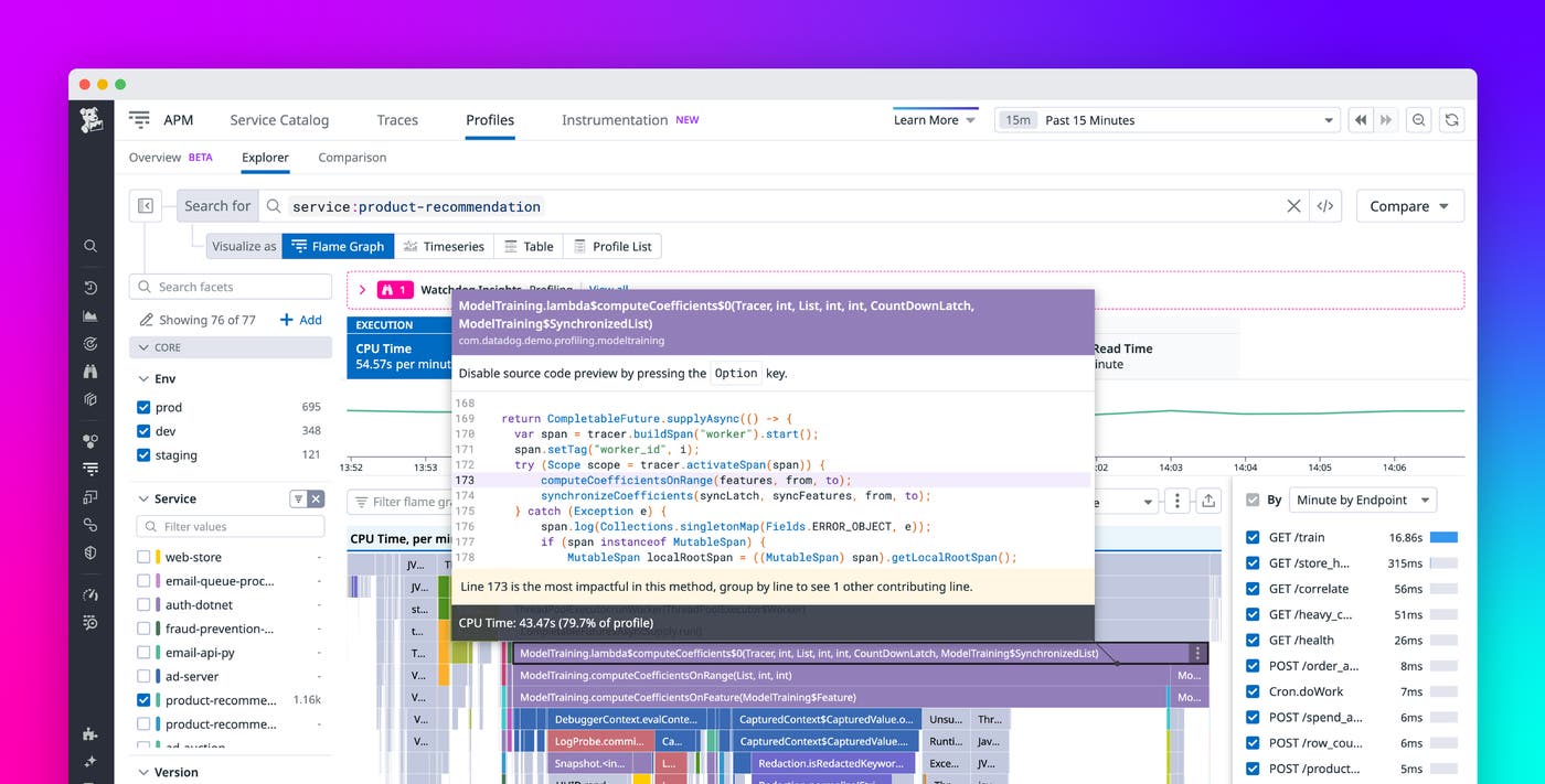 Focus on code that matters with source code previews in Continuous Profiler Focus on code that matters with source code previews in Continuous Profiler